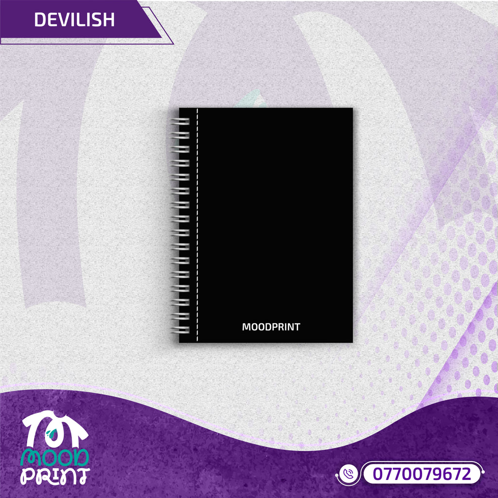 Reborn Skull Abandoned Floral Notebook black