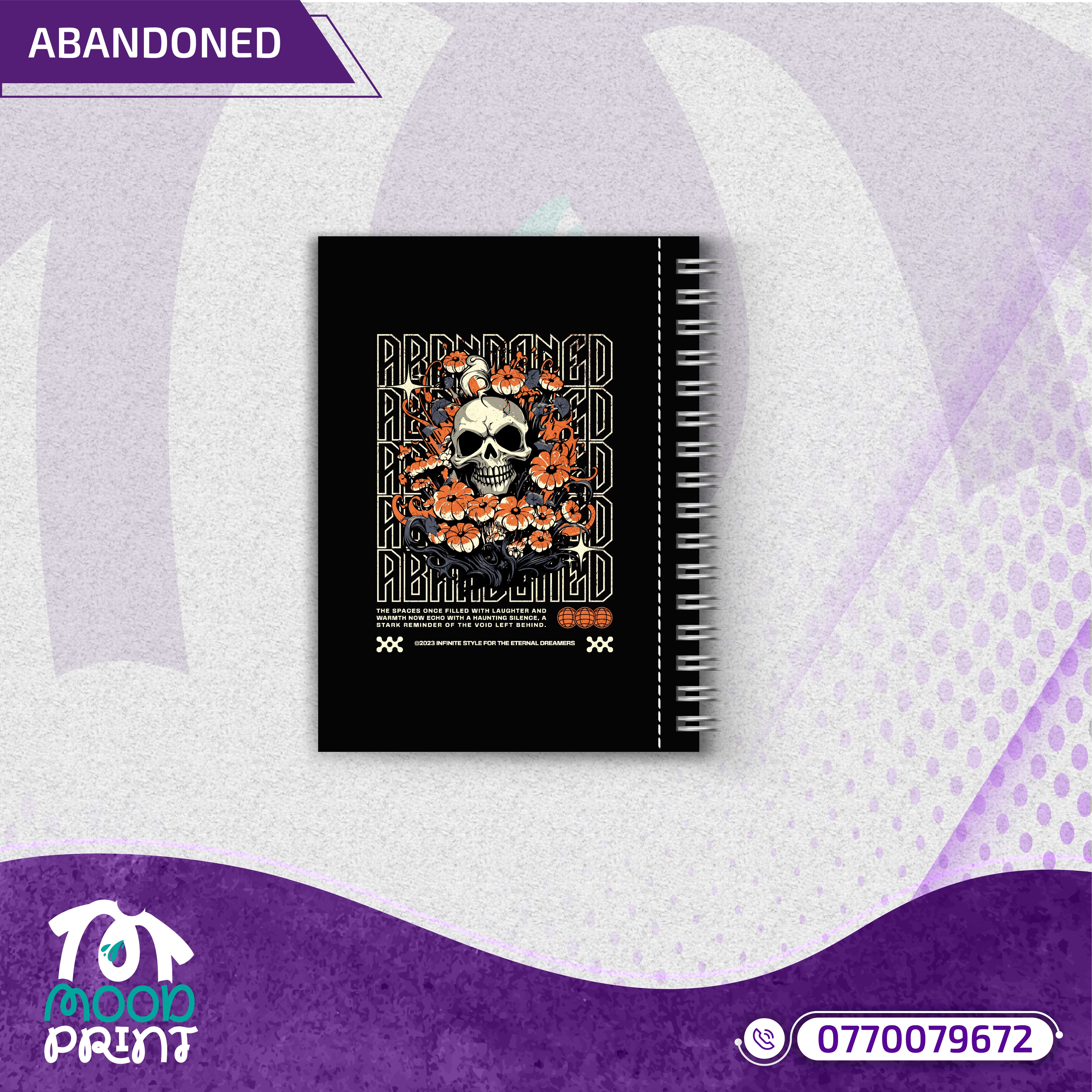 ABANDONED Design Notebook black