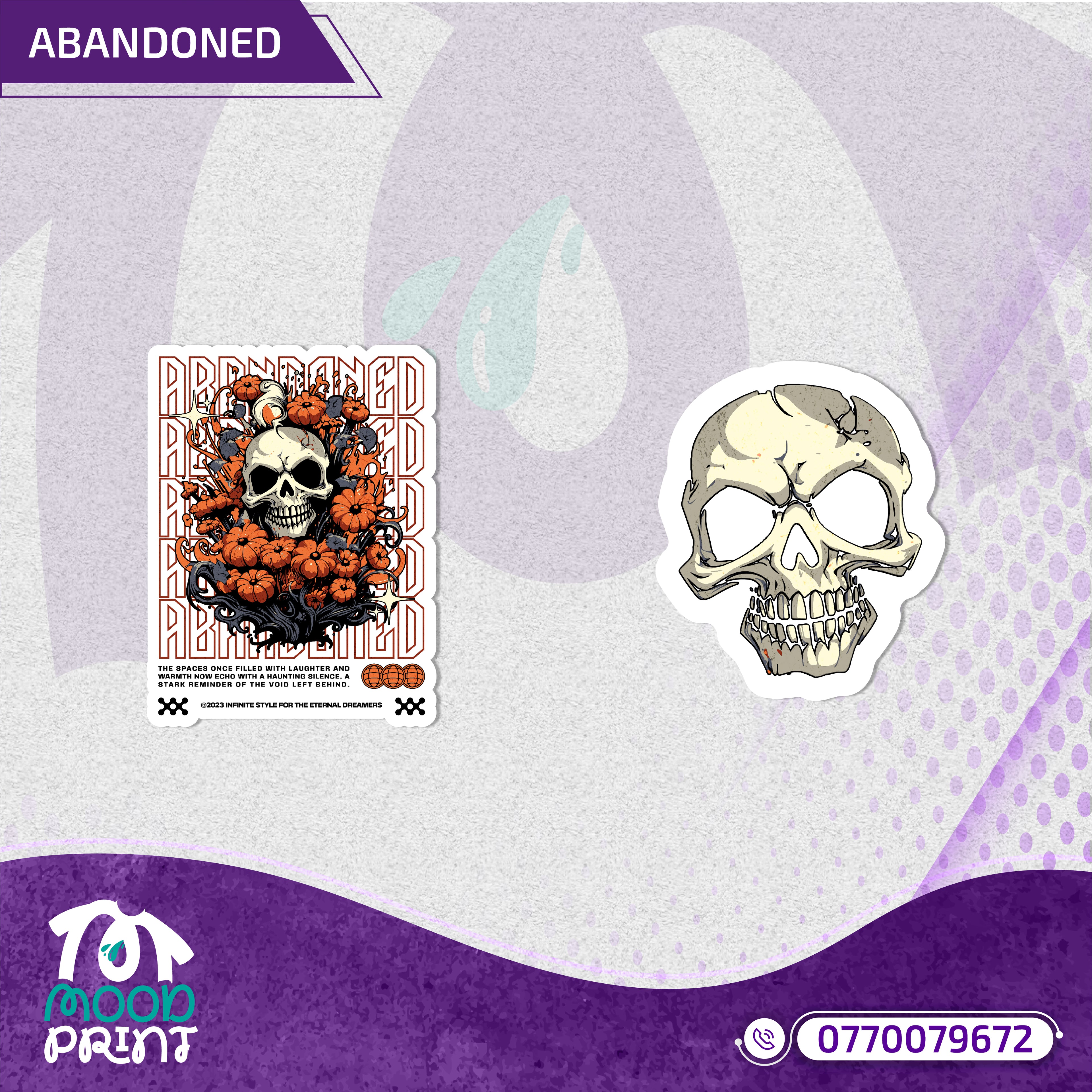 ABANDONED Design Stickers