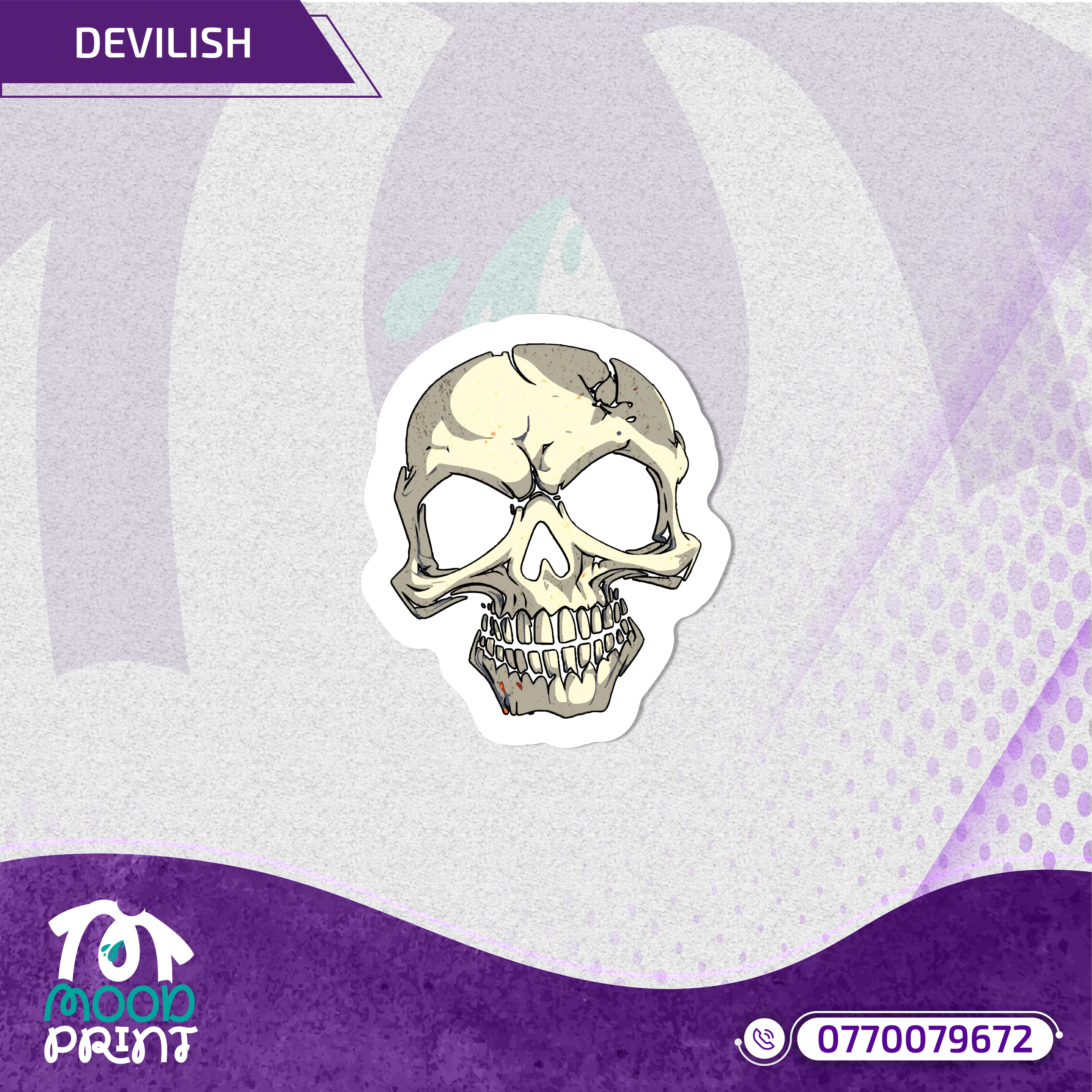 Reborn Skull Abandoned Floral Stickers