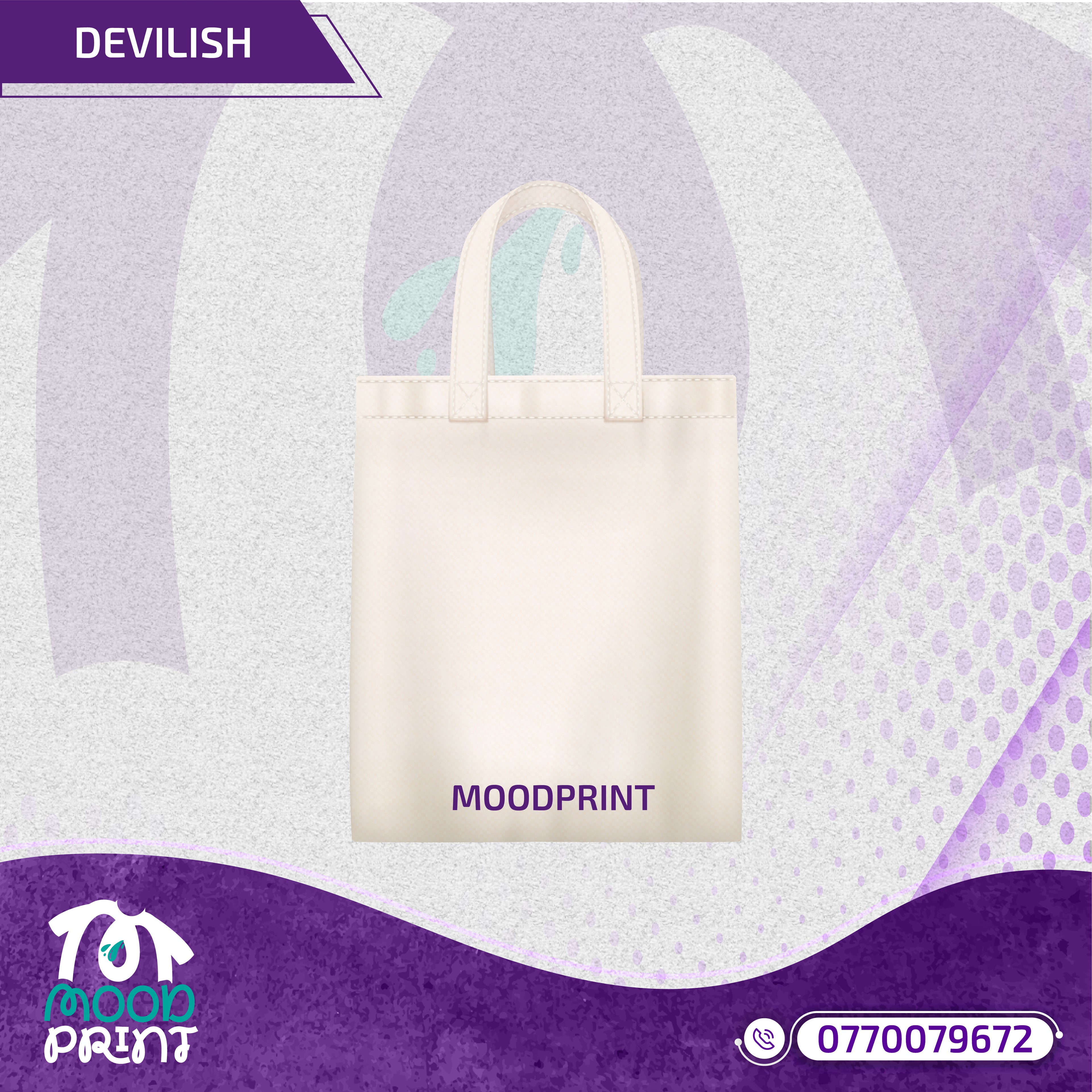 Devilish Infernal Waves Japanese Tote Bags white