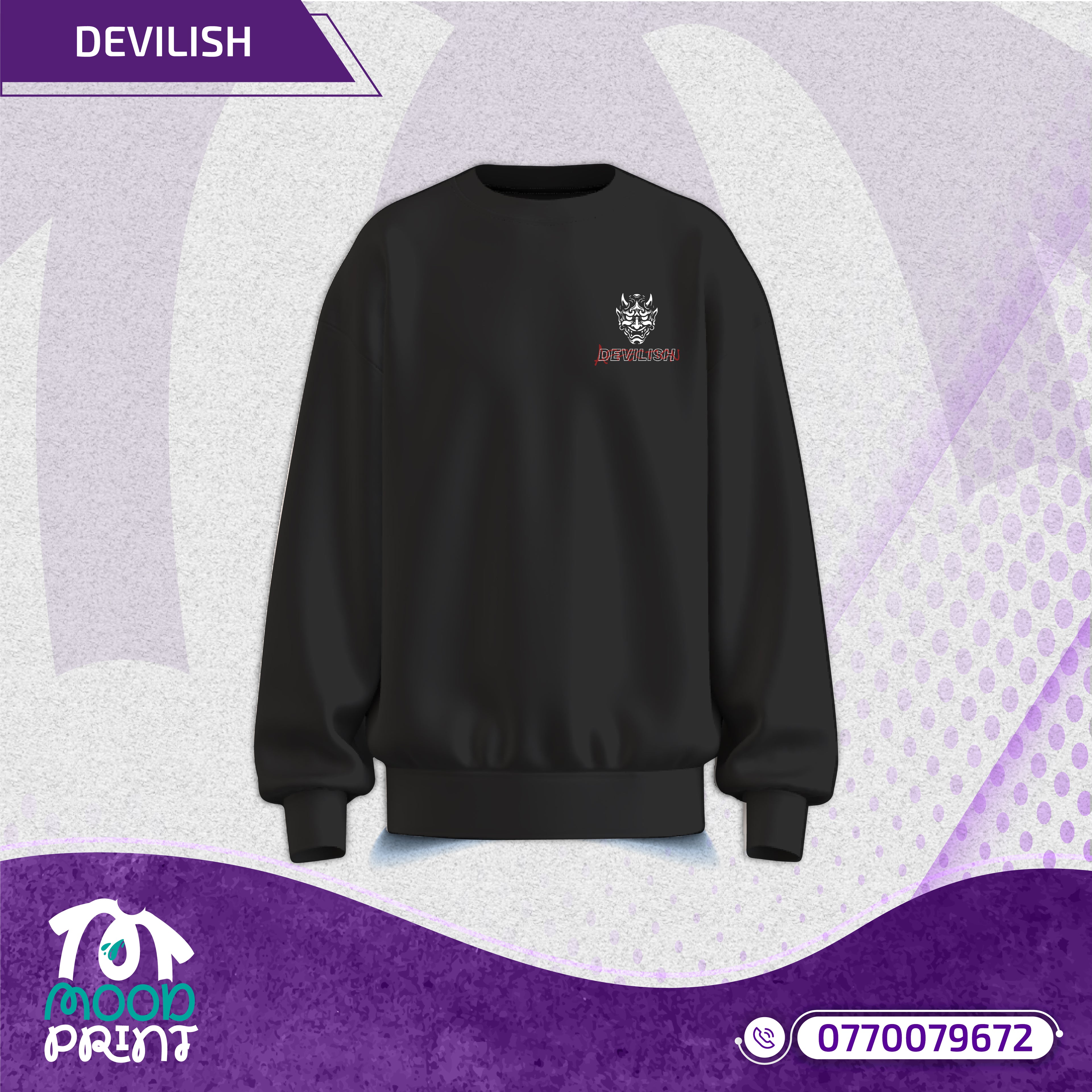 Devilish Infernal Waves Japanese Unisex Pullover