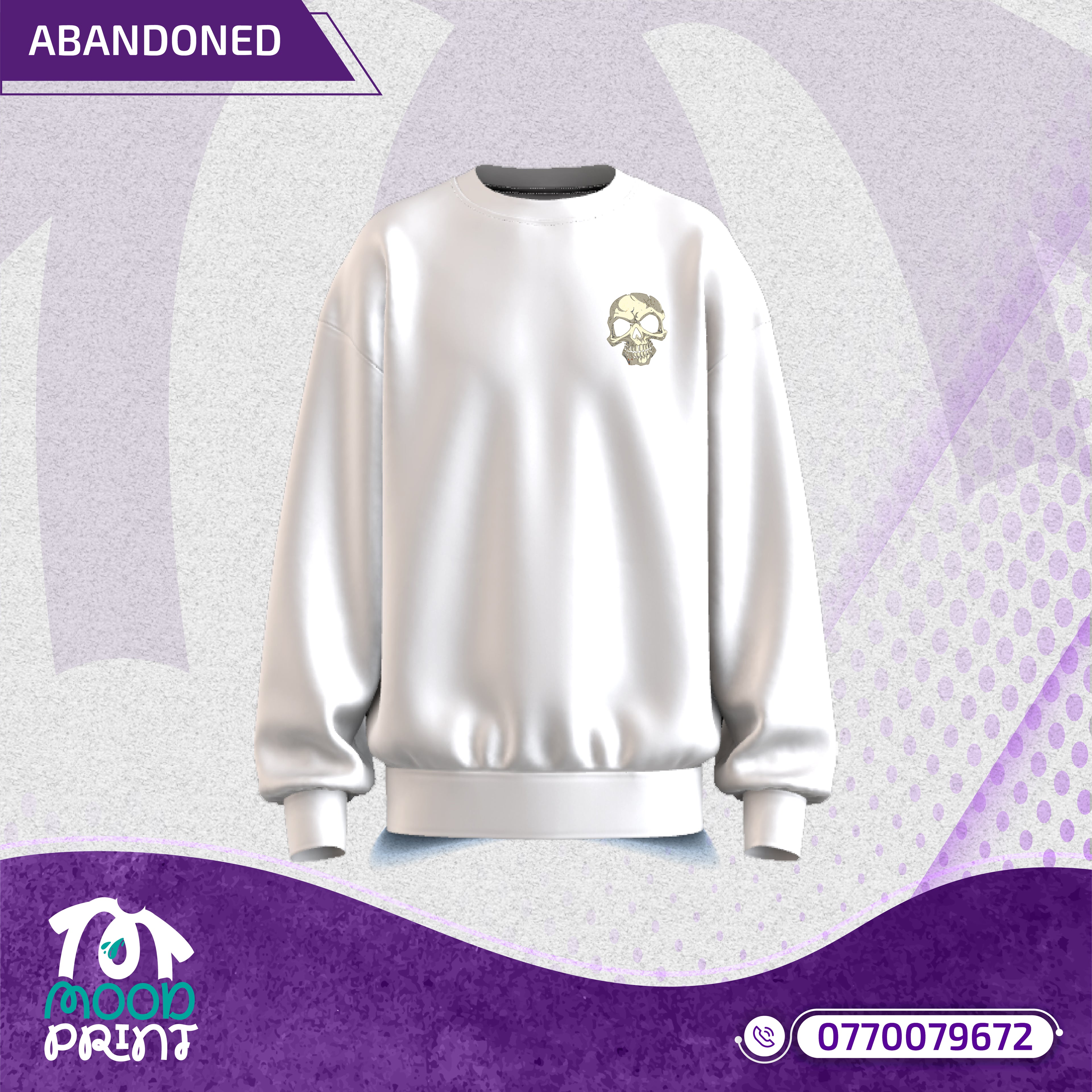 Reborn Skull Abandoned Floral Unisex Pullover