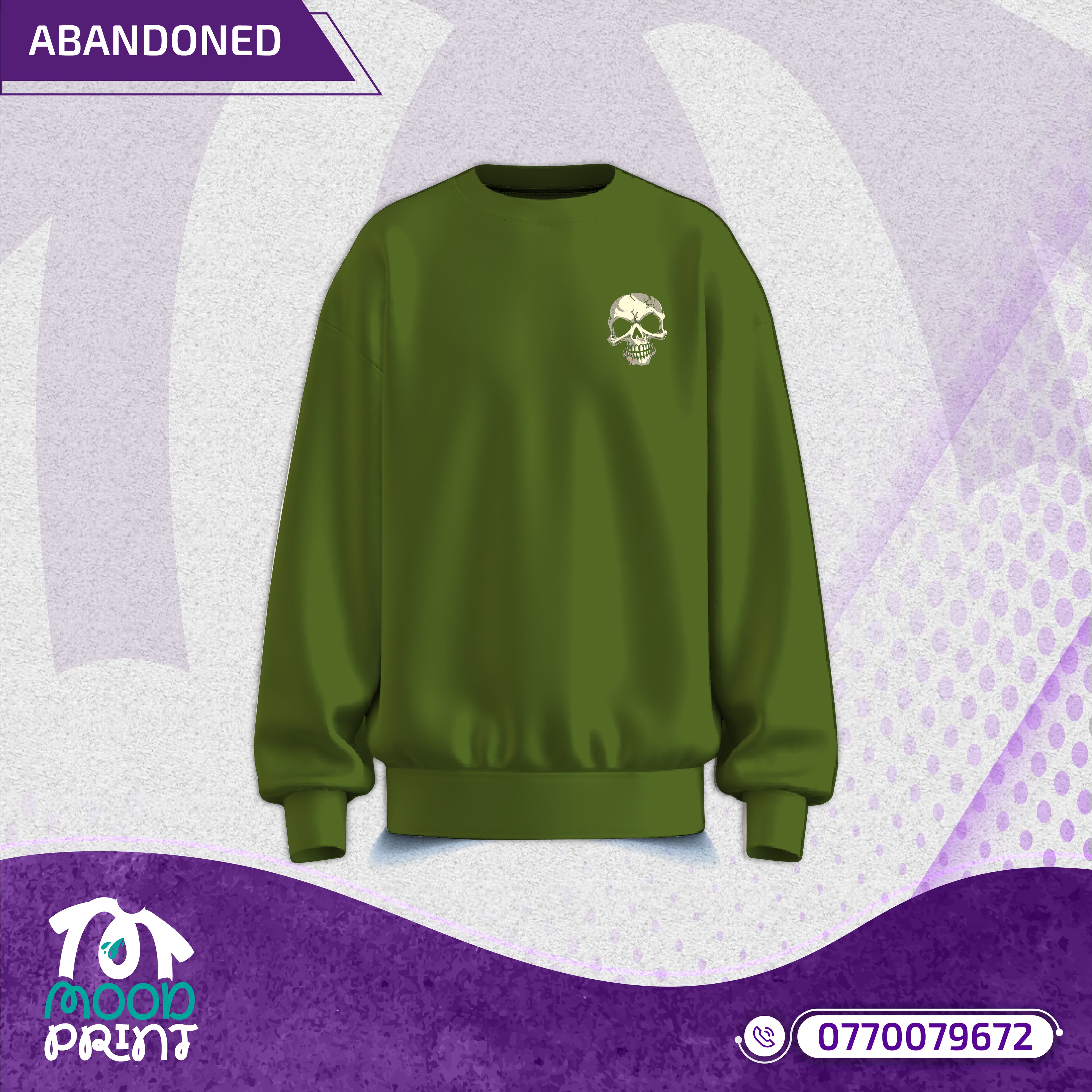 Reborn Skull Abandoned Floral Unisex Pullover