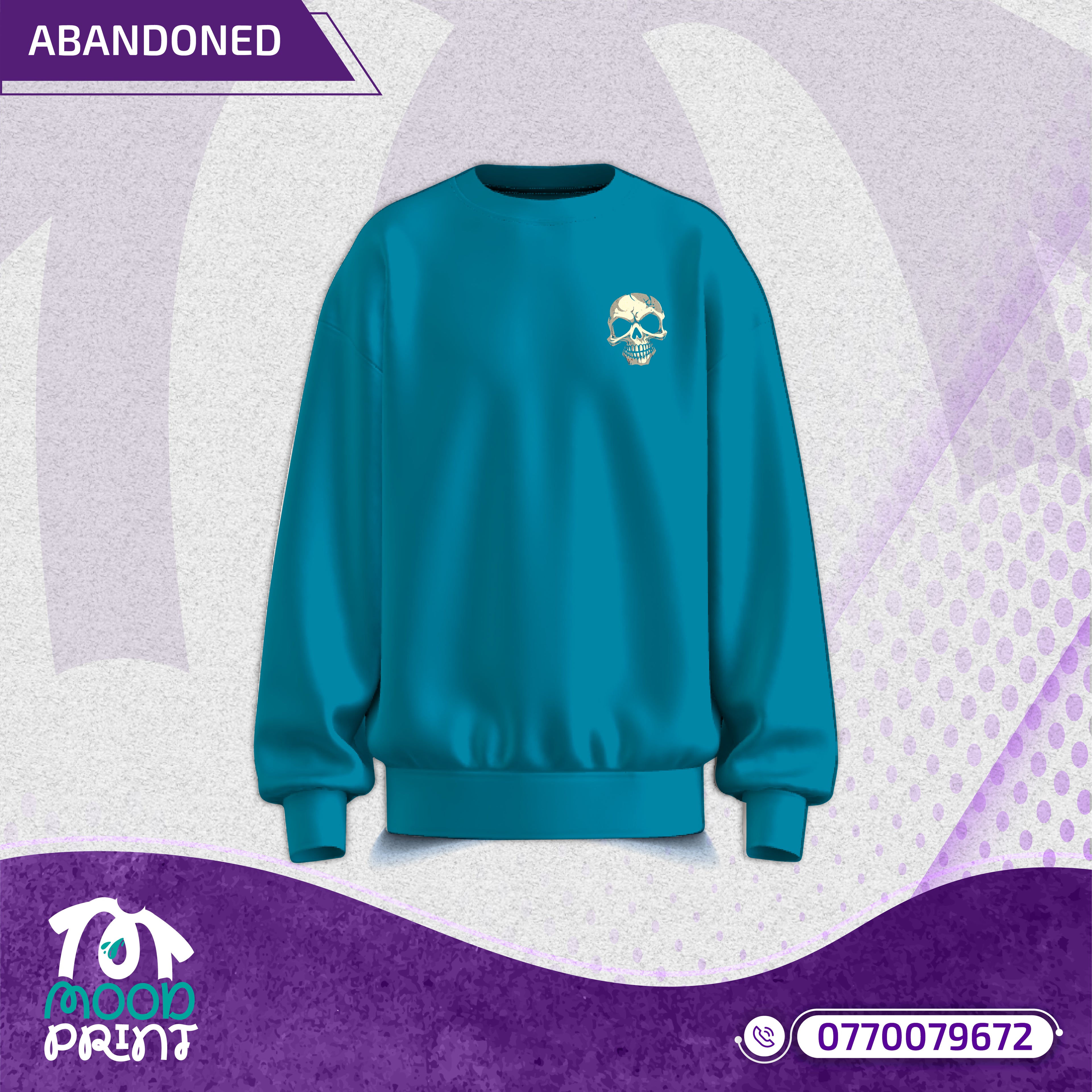 Reborn Skull Abandoned Floral Unisex Pullover