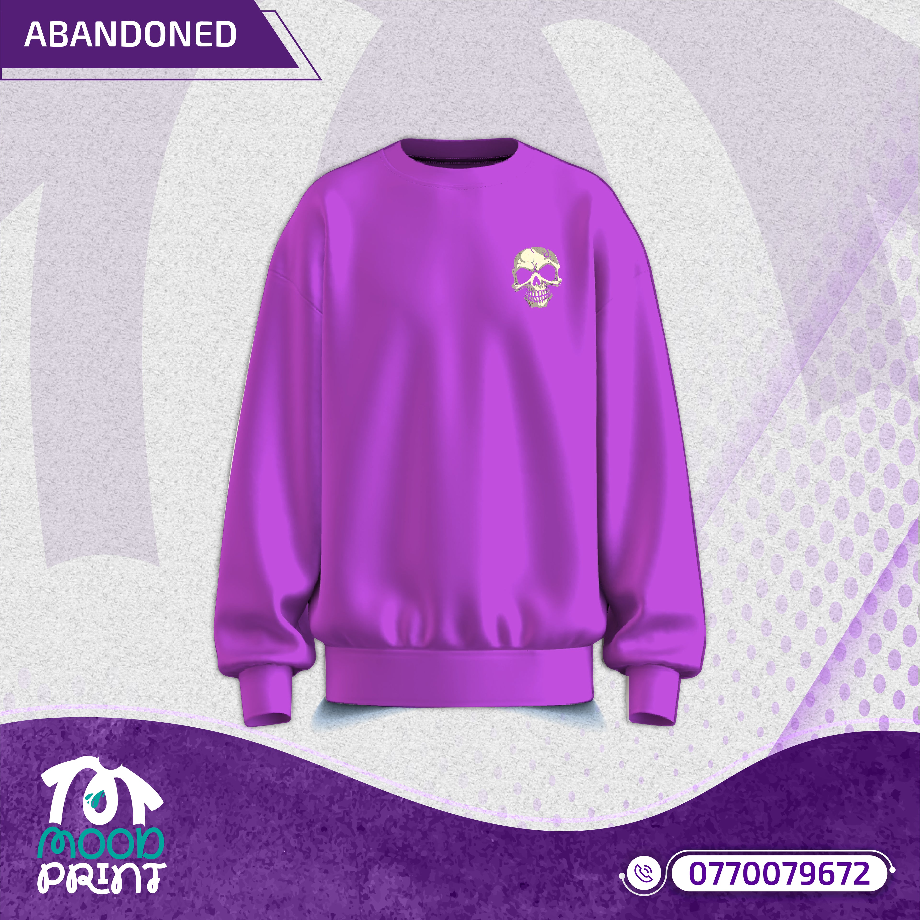 Reborn Skull Abandoned Floral Unisex Pullover