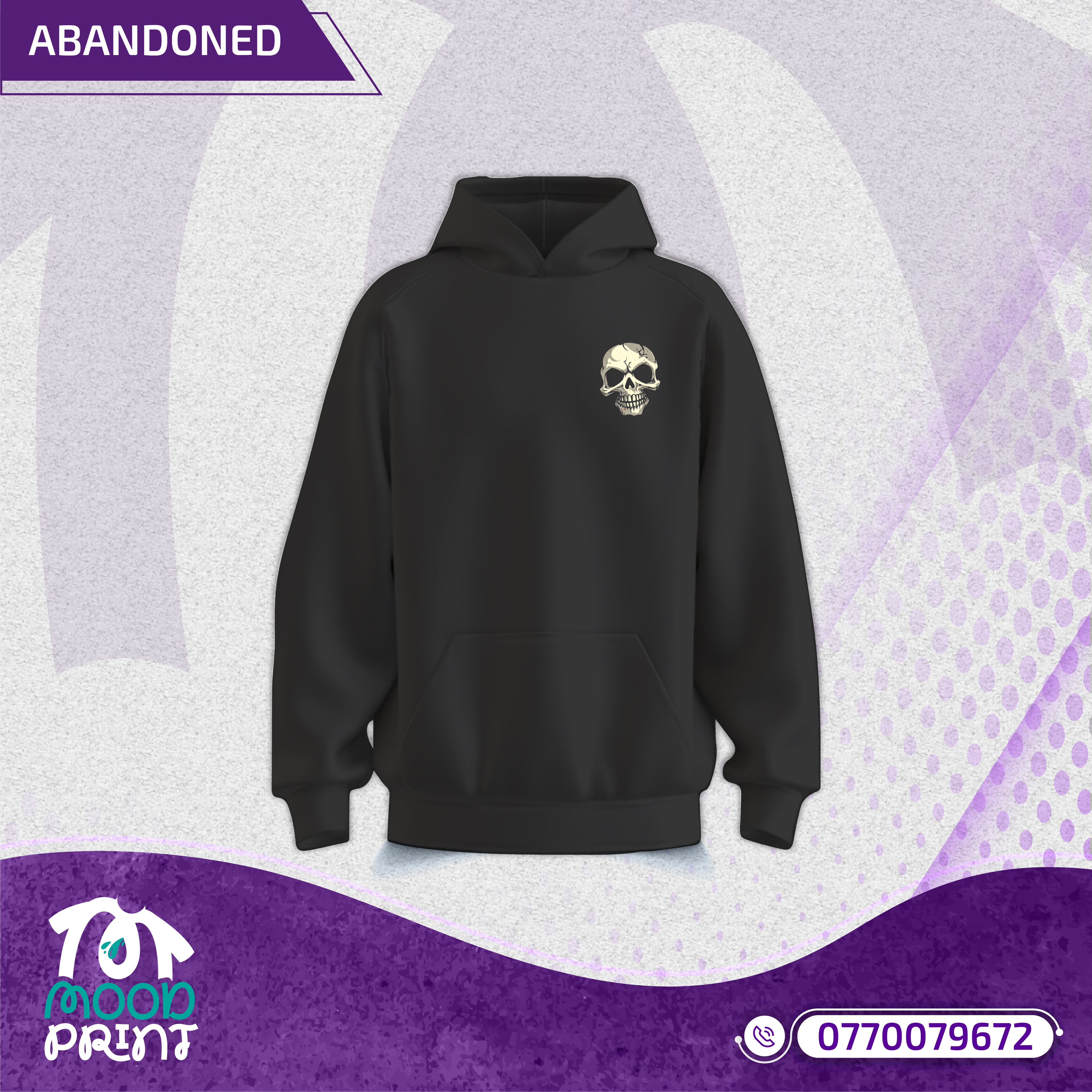 Reborn Skull Abandoned Floral Unisex Hoodie