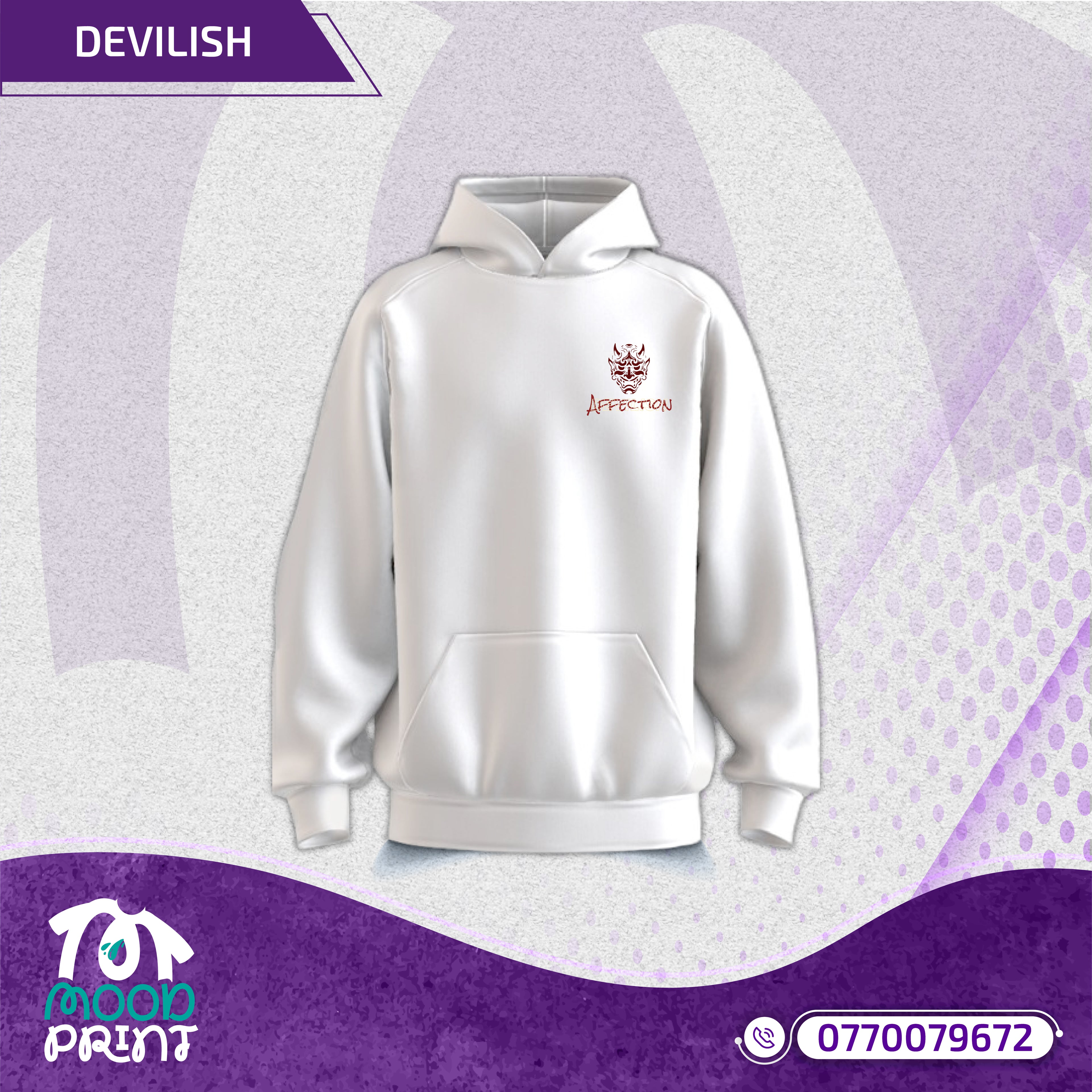 Devilish Infernal Waves Japanese Unisex Hoodie