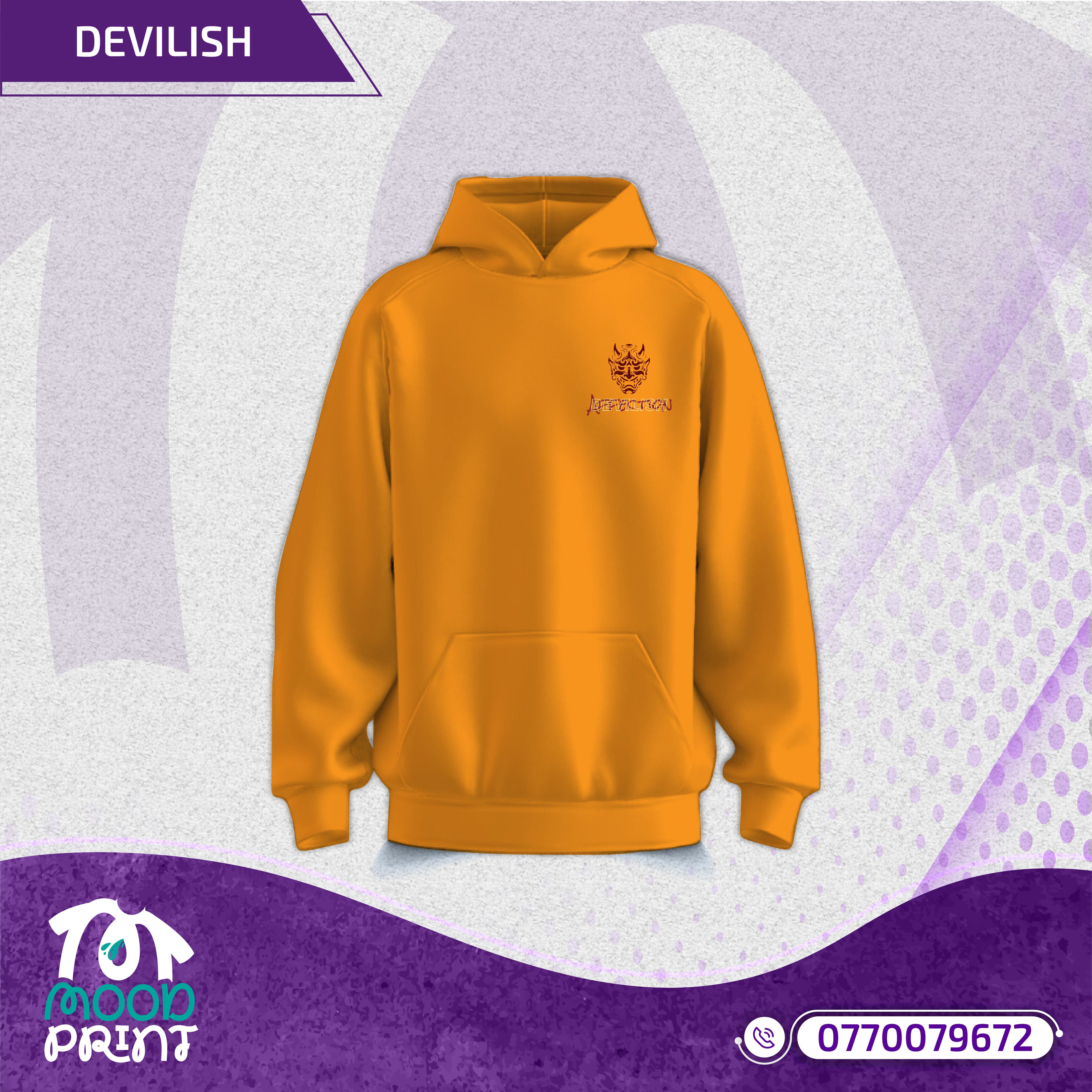 Devilish Infernal Waves Japanese Unisex Hoodie