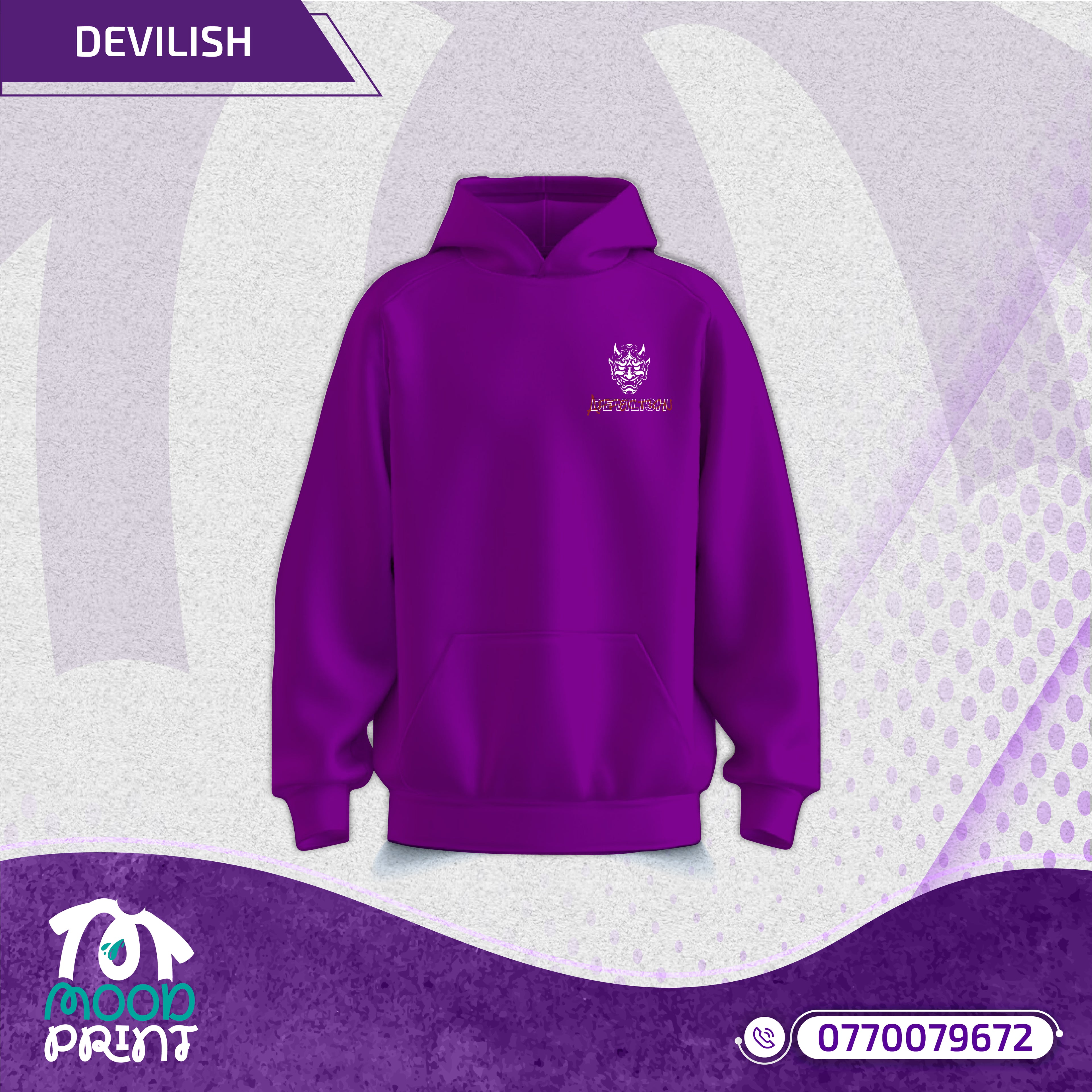 Devilish Infernal Waves Japanese Unisex Hoodie