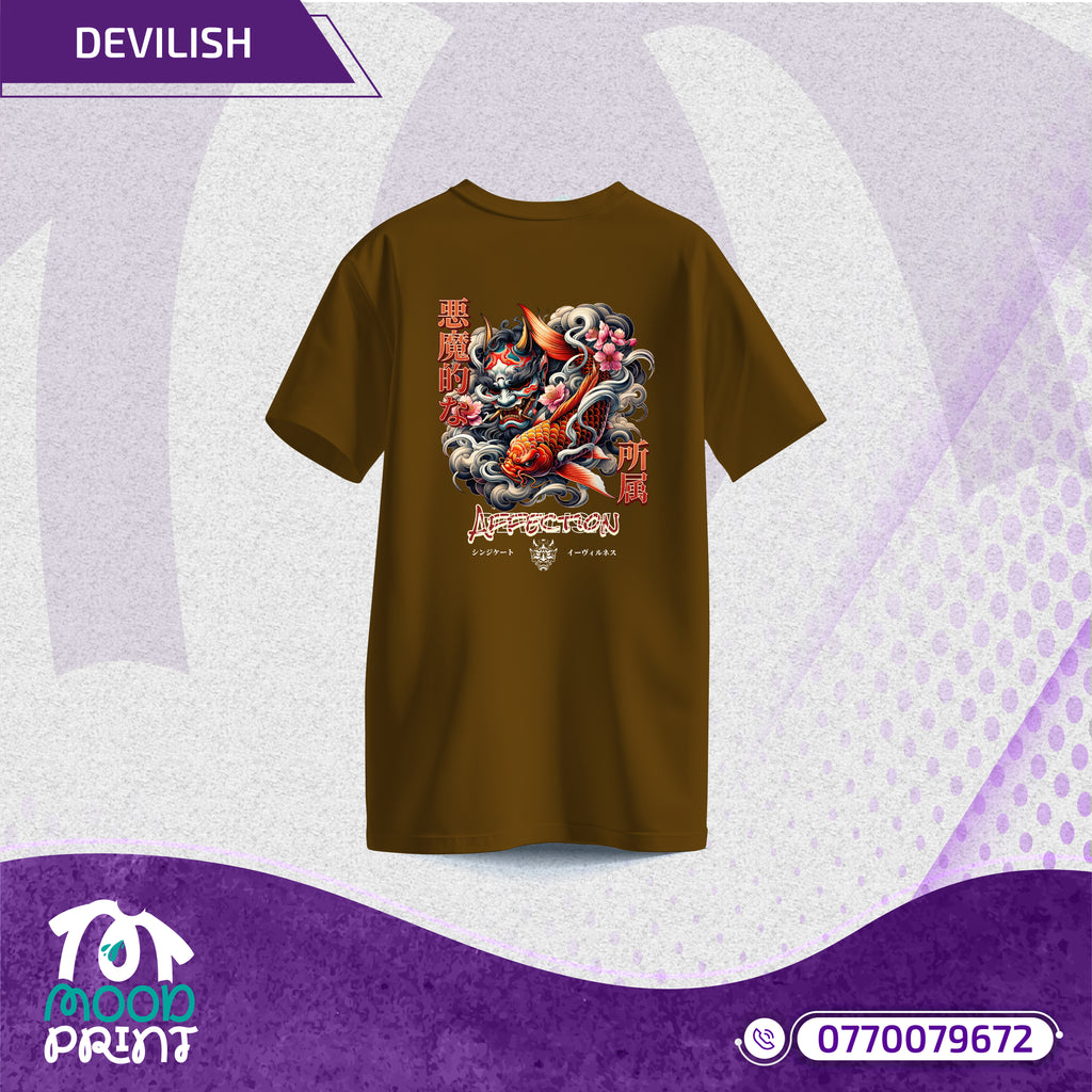 Devilish Infernal Waves Japanese Unisex T-shirt