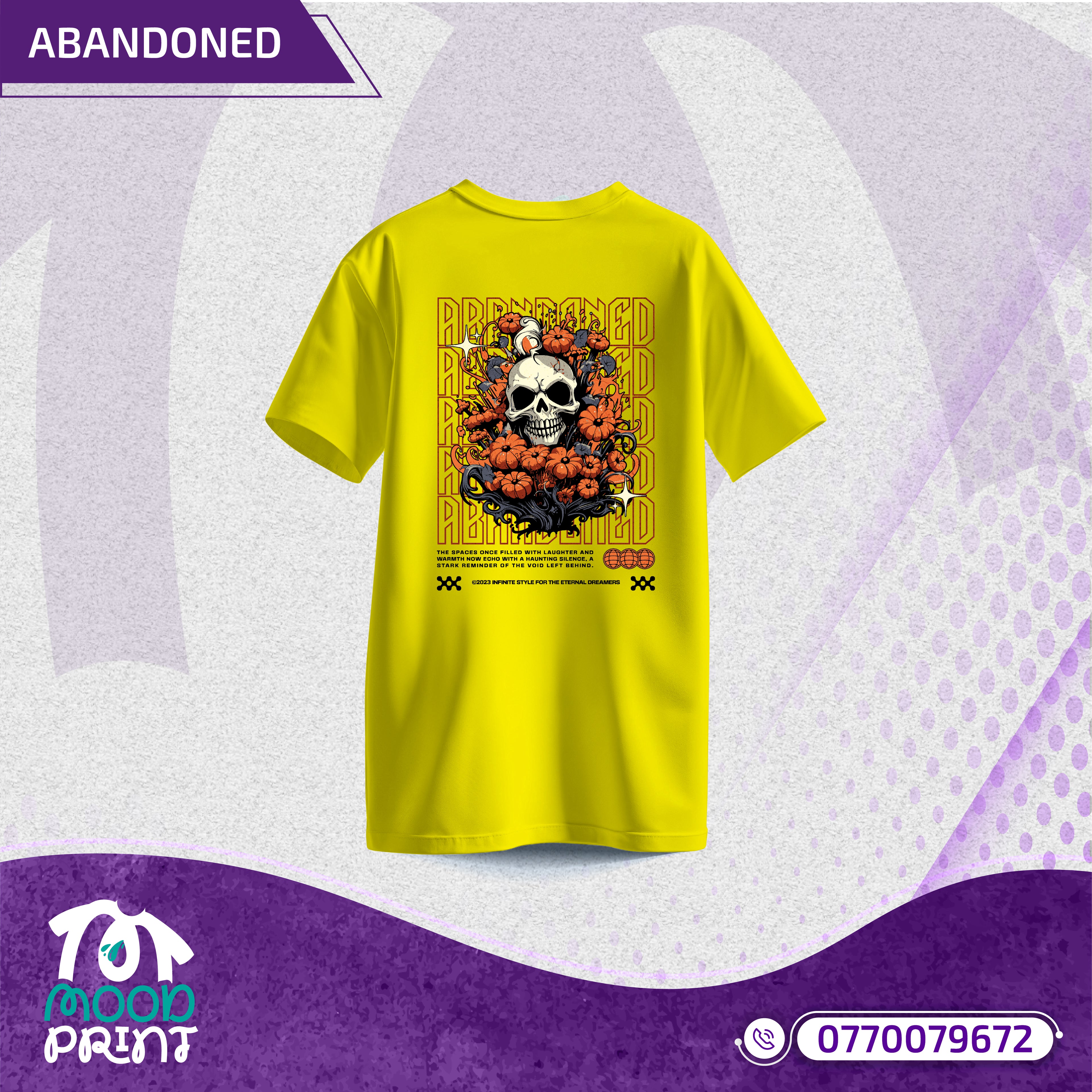 Reborn Skull Abandoned Floral Unisex T-shirt