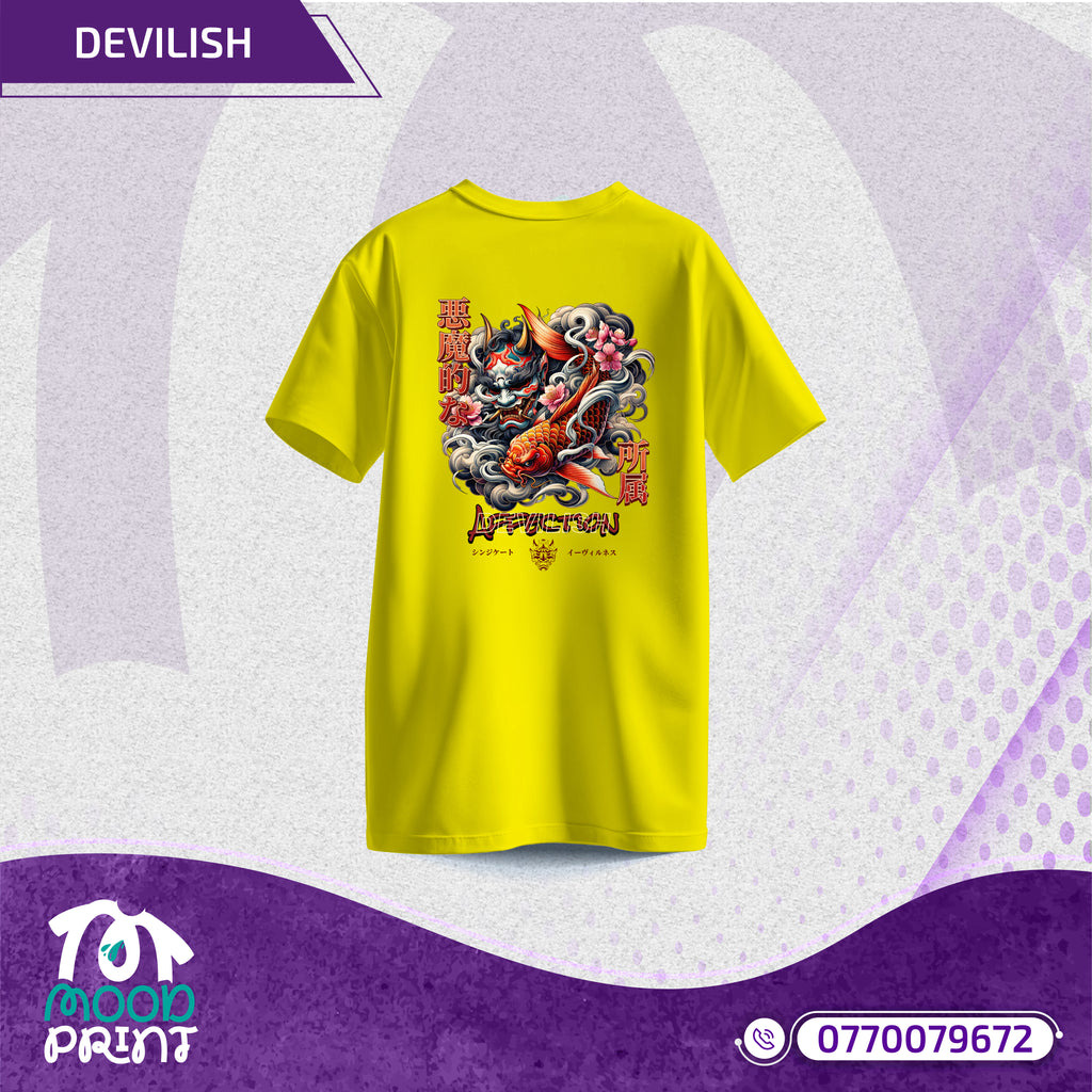 Devilish Infernal Waves Japanese Unisex T-shirt