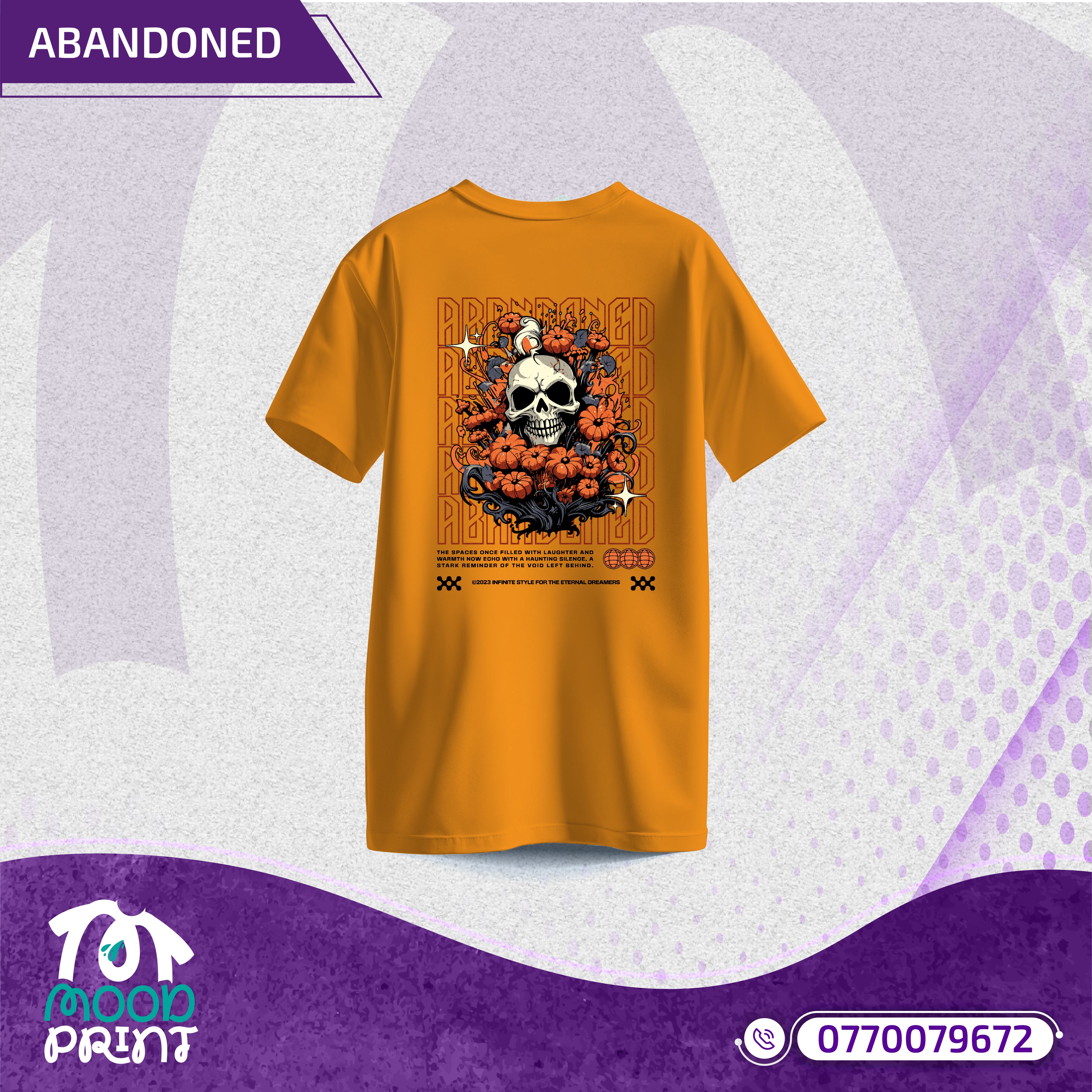 Reborn Skull Abandoned Floral Unisex T-shirt