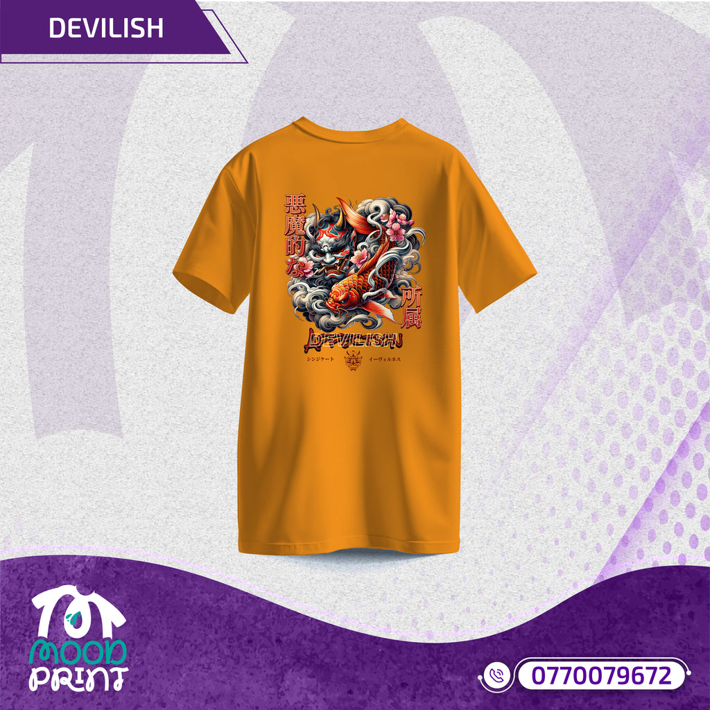 Devilish Infernal Waves Japanese Unisex T-shirt
