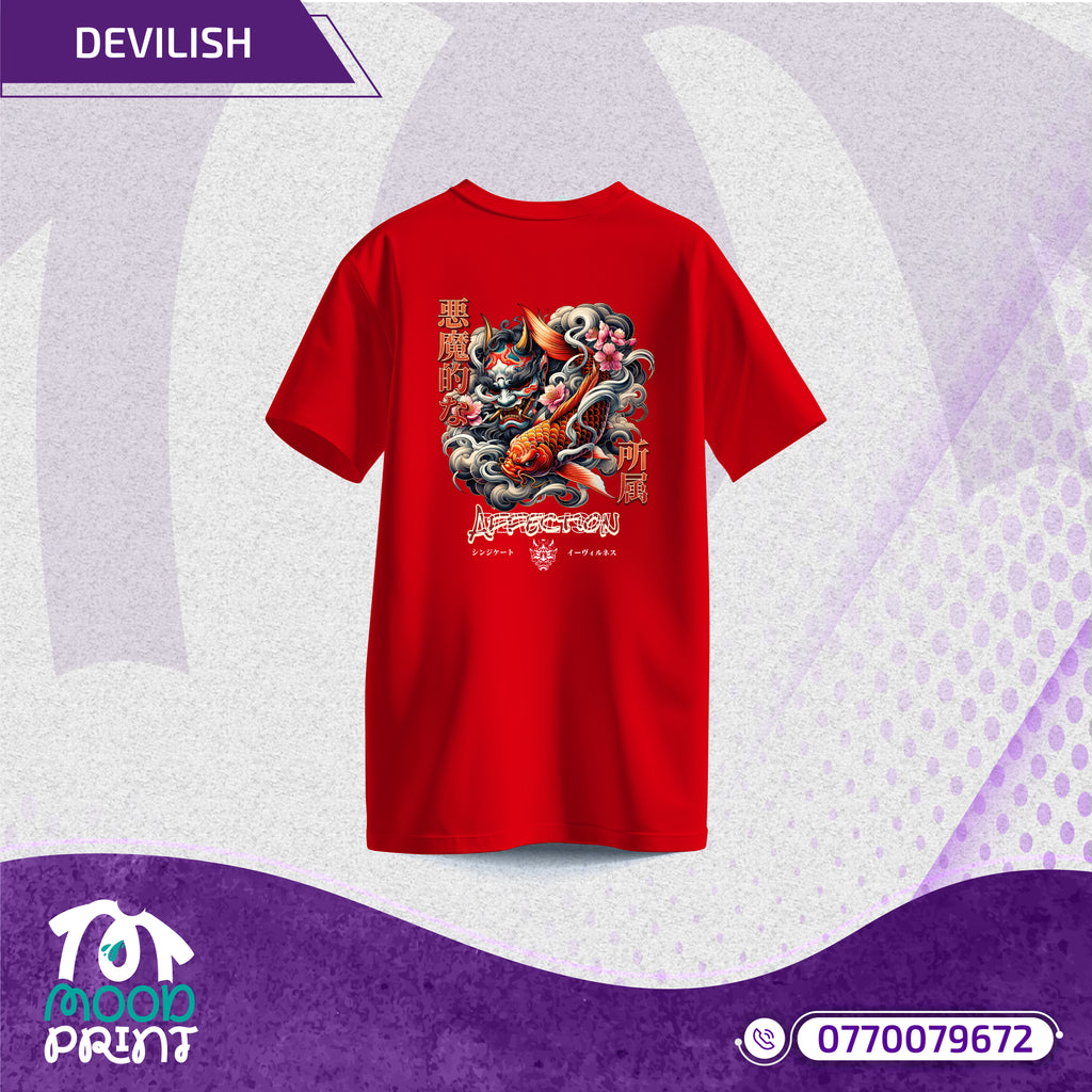 Devilish Infernal Waves Japanese Unisex T-shirt