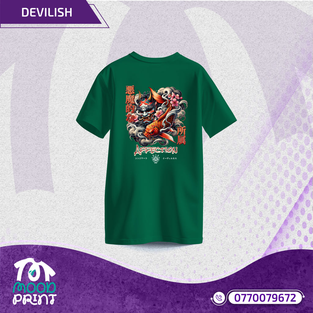 Devilish Infernal Waves Japanese Unisex T-shirt