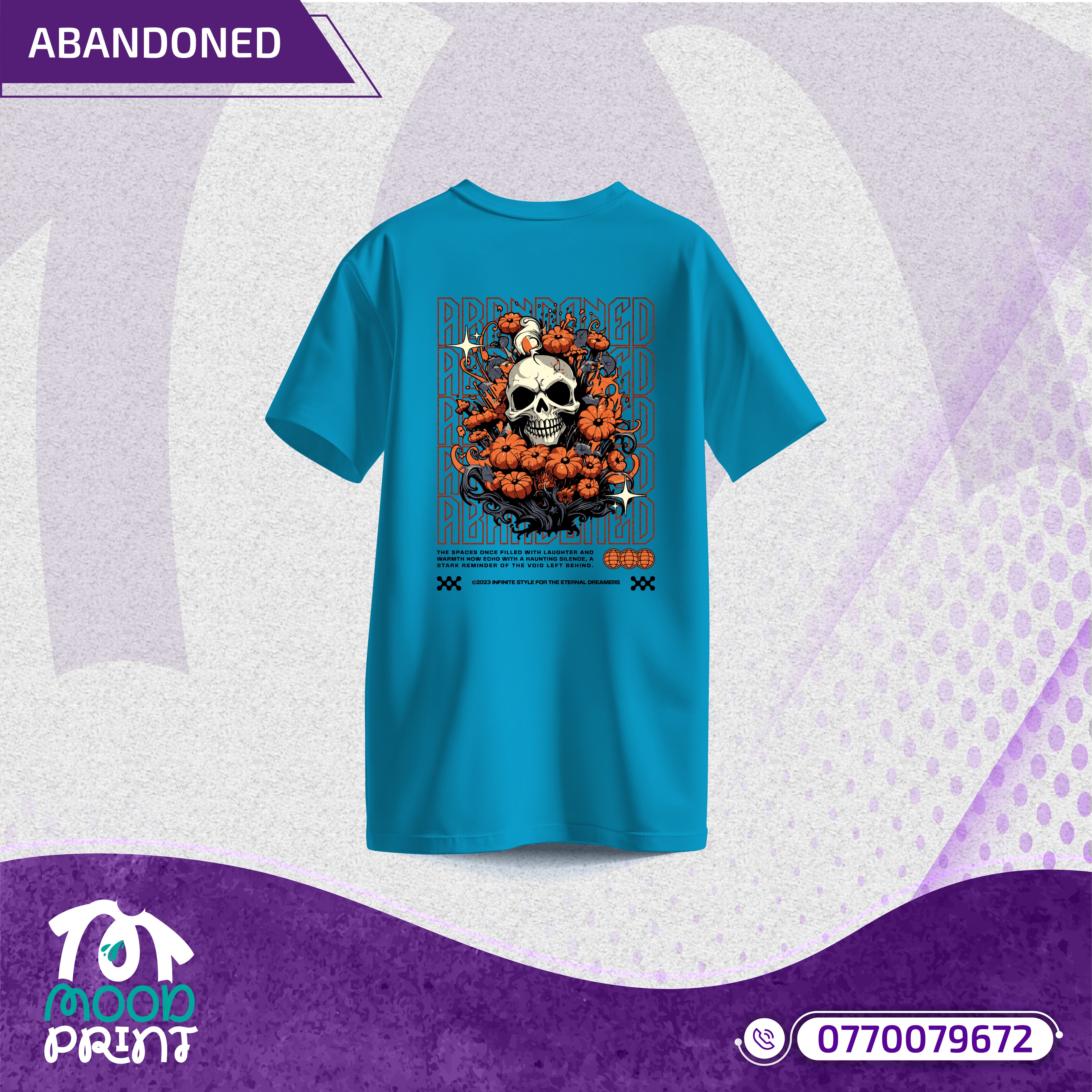Reborn Skull Abandoned Floral Unisex T-shirt