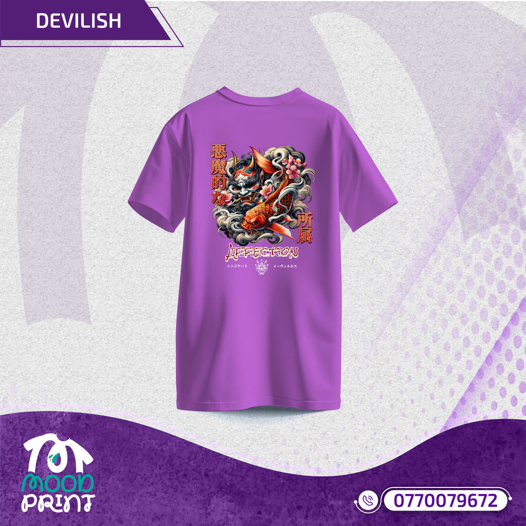 Devilish Infernal Waves Japanese Unisex T-shirt