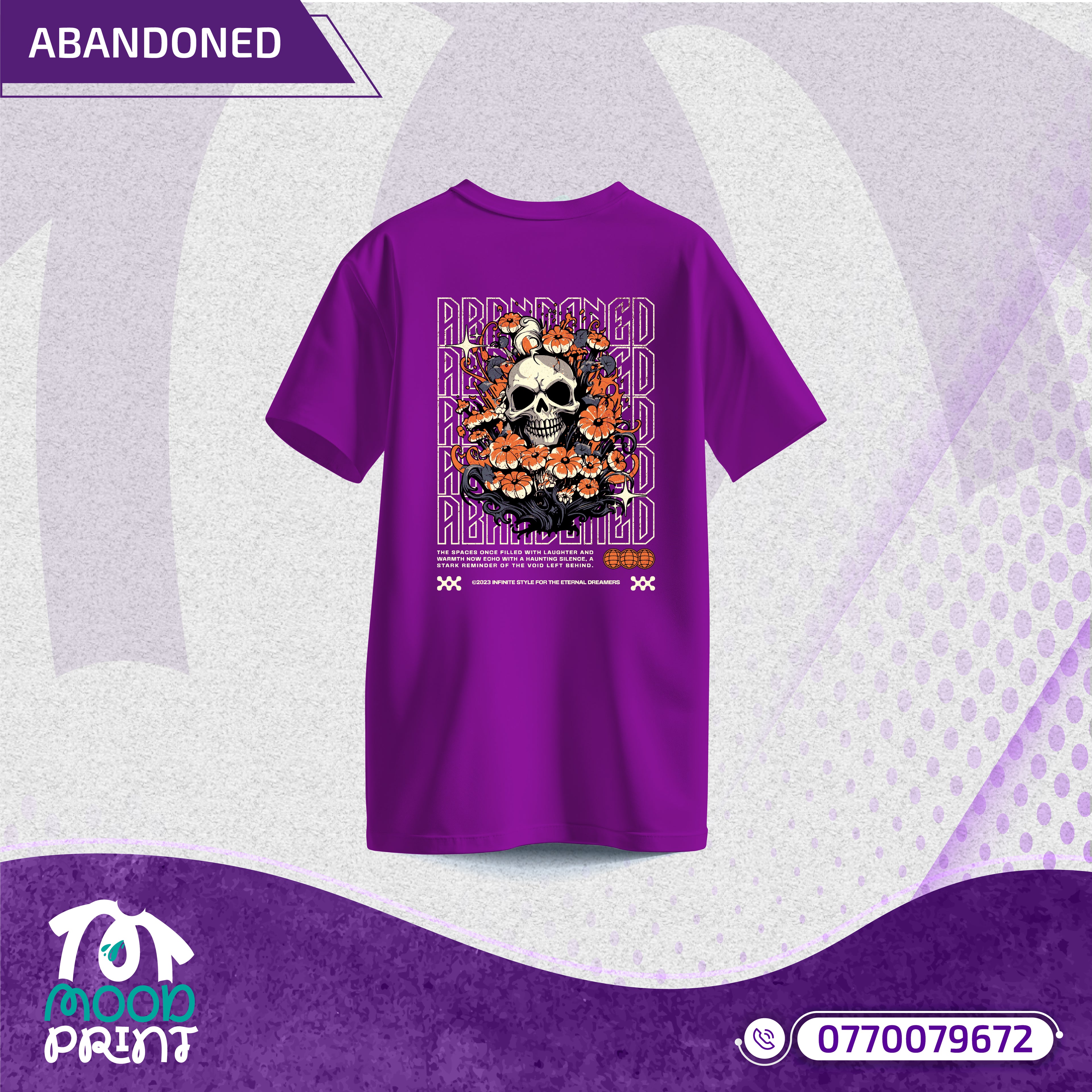 Reborn Skull Abandoned Floral Unisex T-shirt