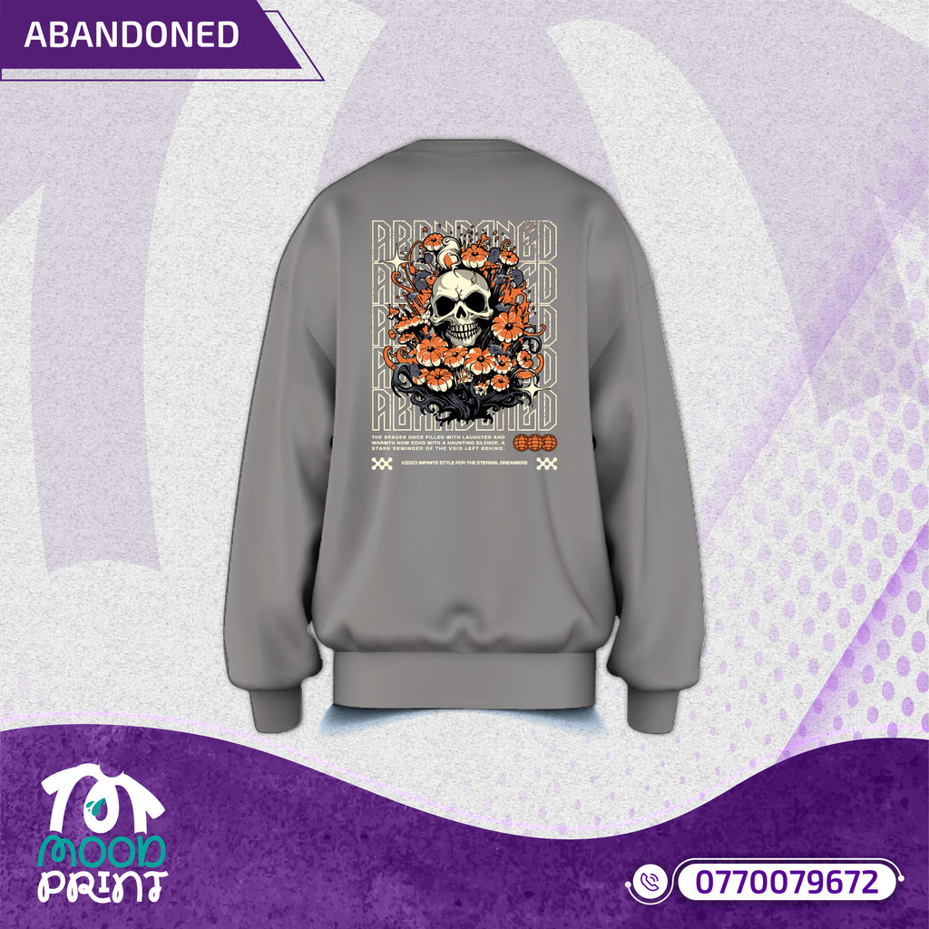Reborn Skull Abandoned Floral Unisex Pullover