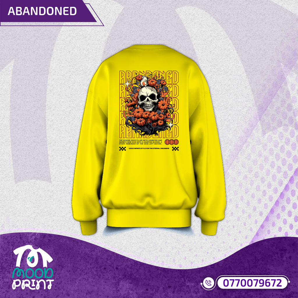 Reborn Skull Abandoned Floral Unisex Pullover