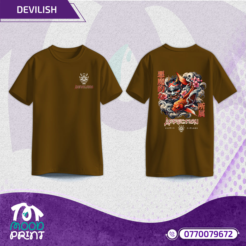 Devilish Infernal Waves Japanese Unisex T-shirt