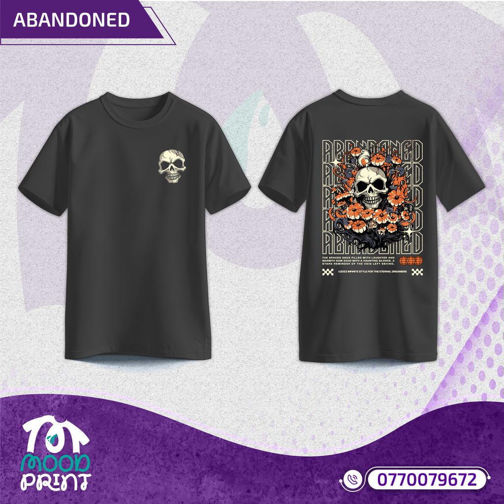 Reborn Skull Abandoned Floral Unisex T-shirt