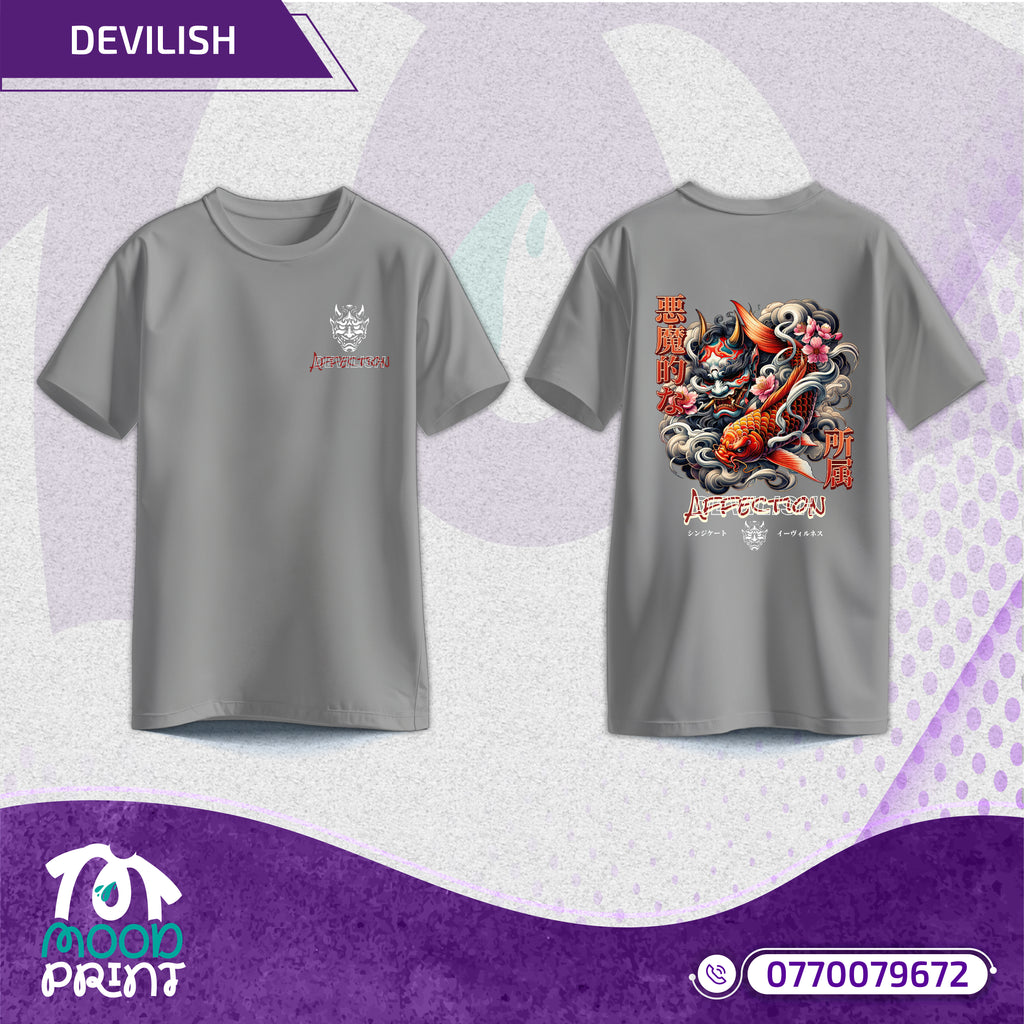 Devilish Infernal Waves Japanese Unisex T-shirt
