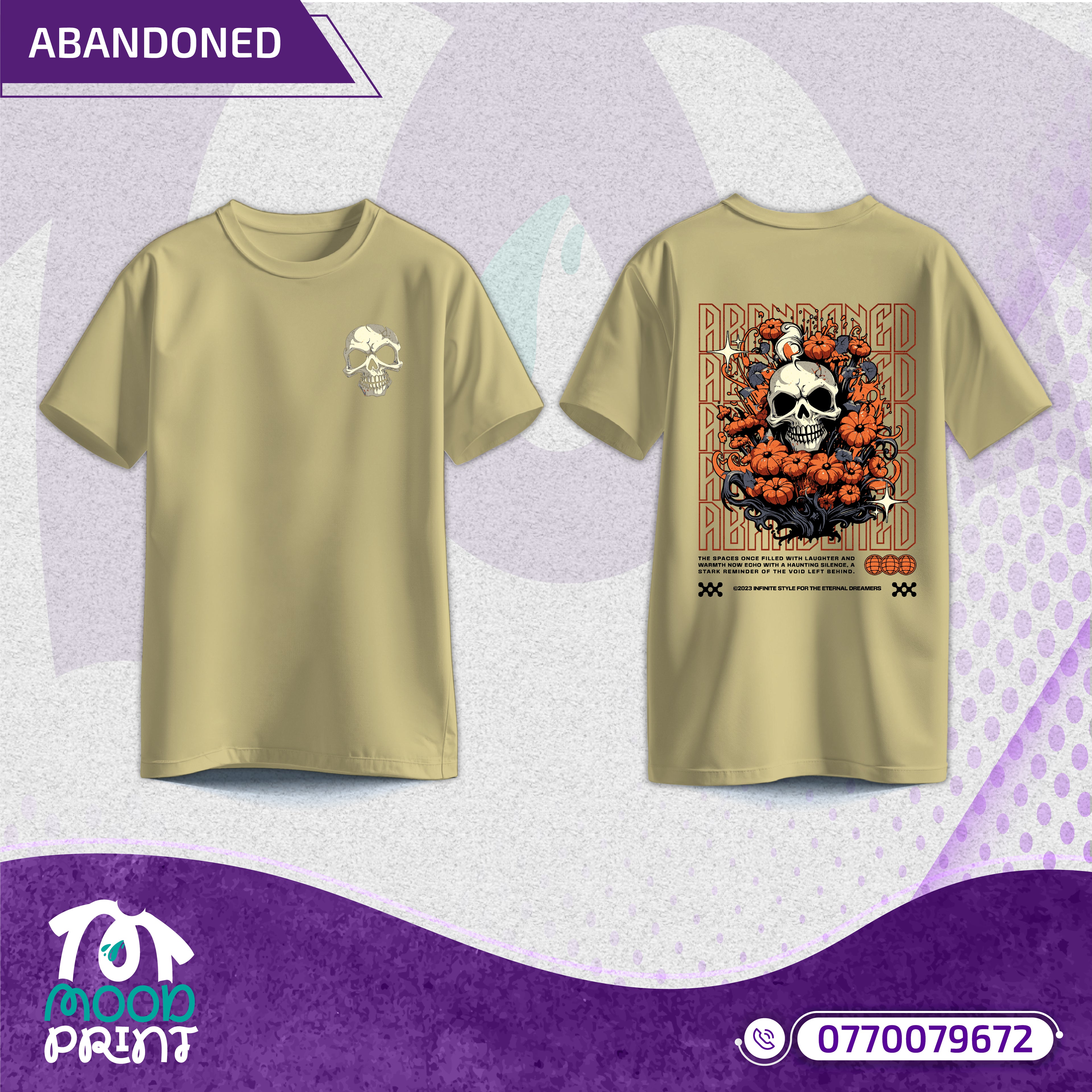 Reborn Skull Abandoned Floral Unisex T-shirt