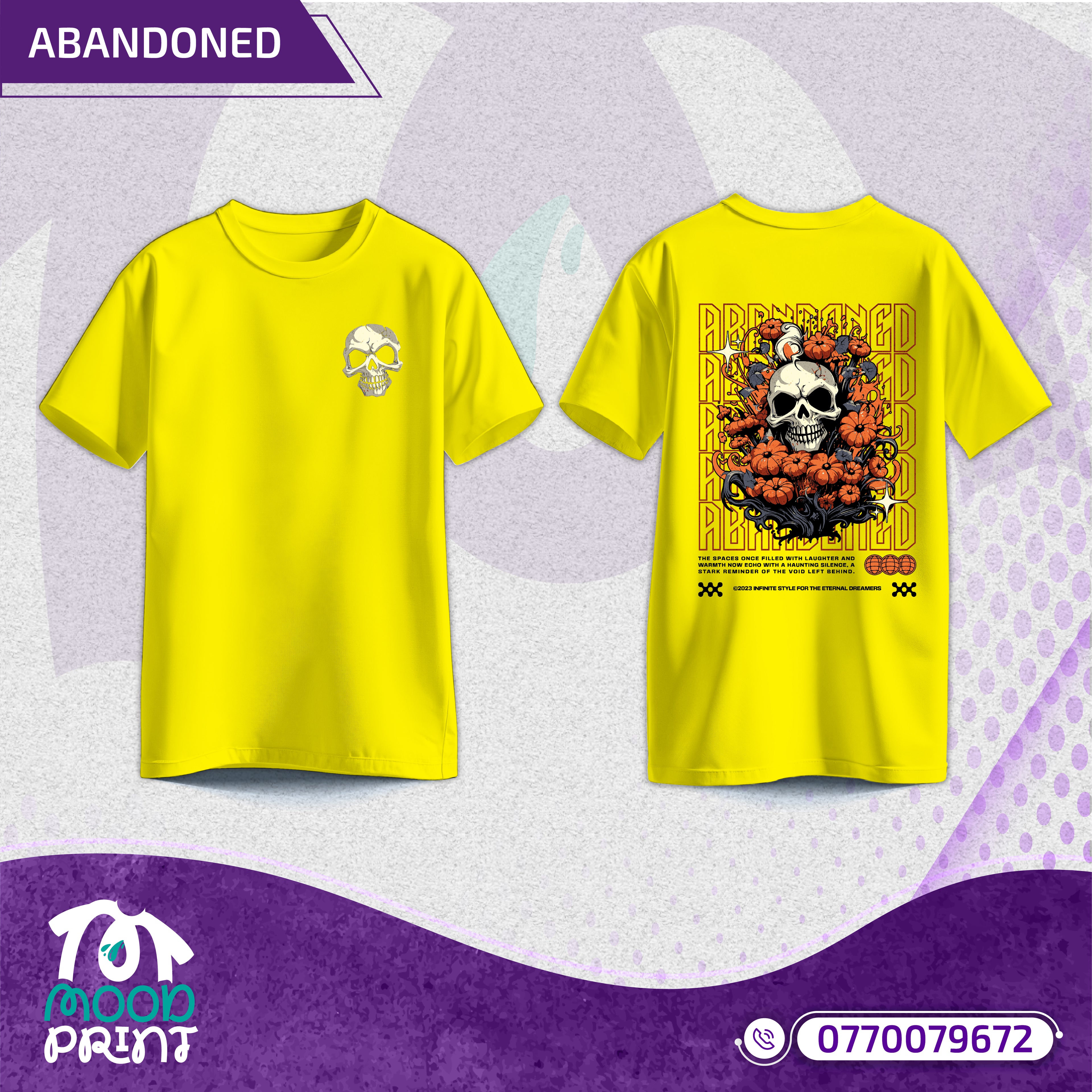 Reborn Skull Abandoned Floral Unisex T-shirt