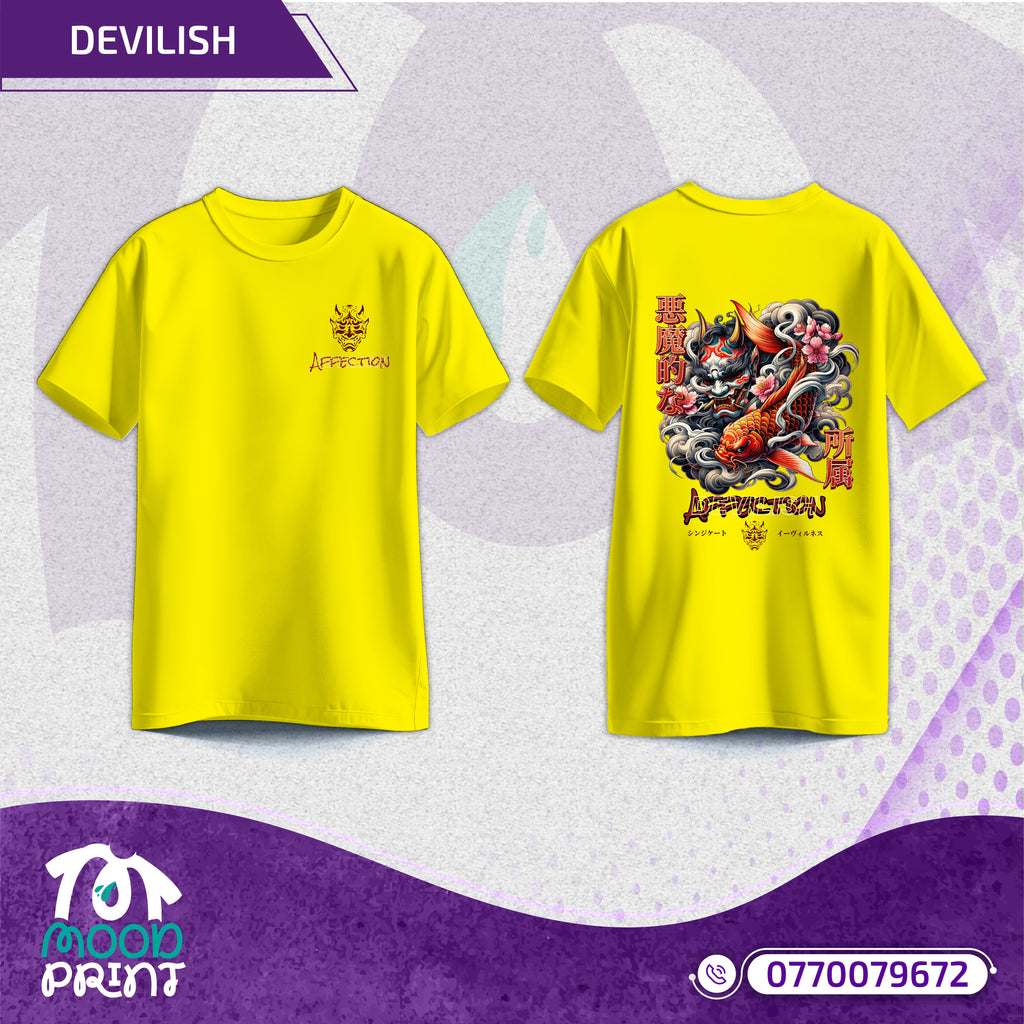 Devilish Infernal Waves Japanese Unisex T-shirt