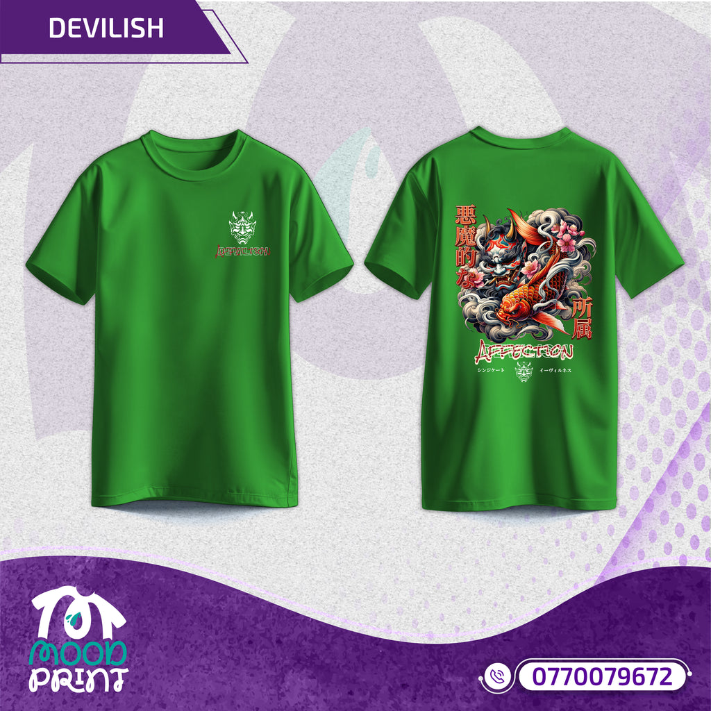 Devilish Infernal Waves Japanese Unisex T-shirt