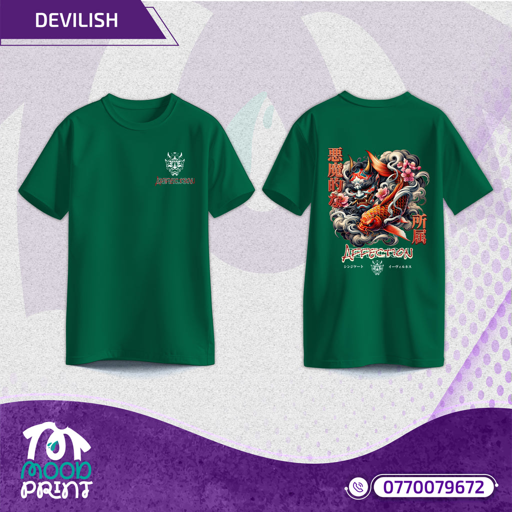 Devilish Infernal Waves Japanese Unisex T-shirt