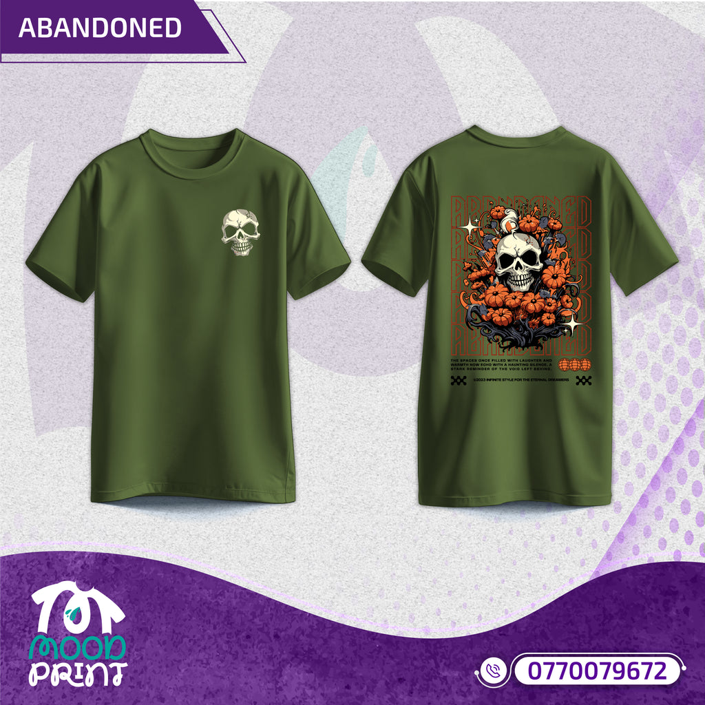 Reborn Skull Abandoned Floral Unisex T-shirt
