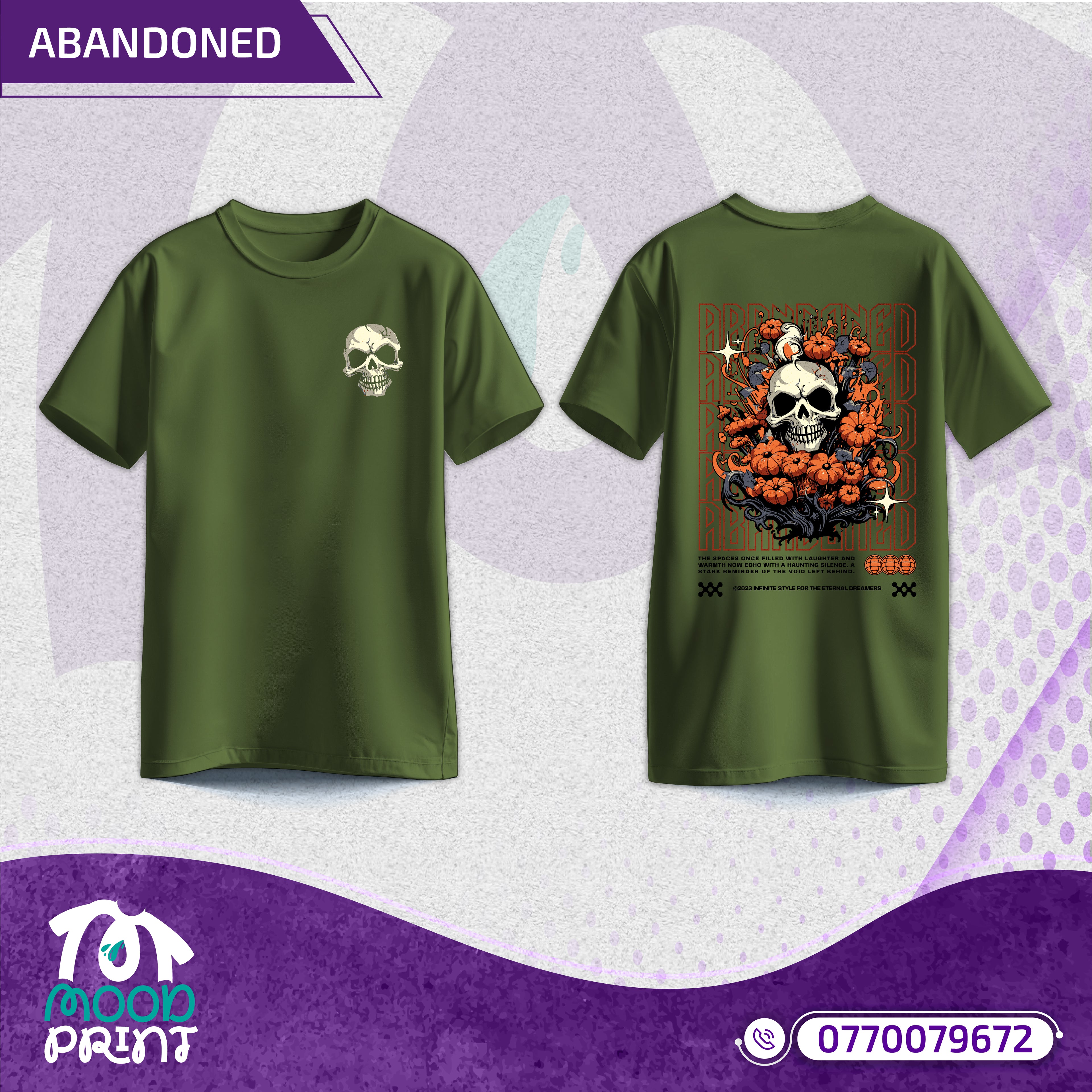 Reborn Skull Abandoned Floral Unisex T-shirt