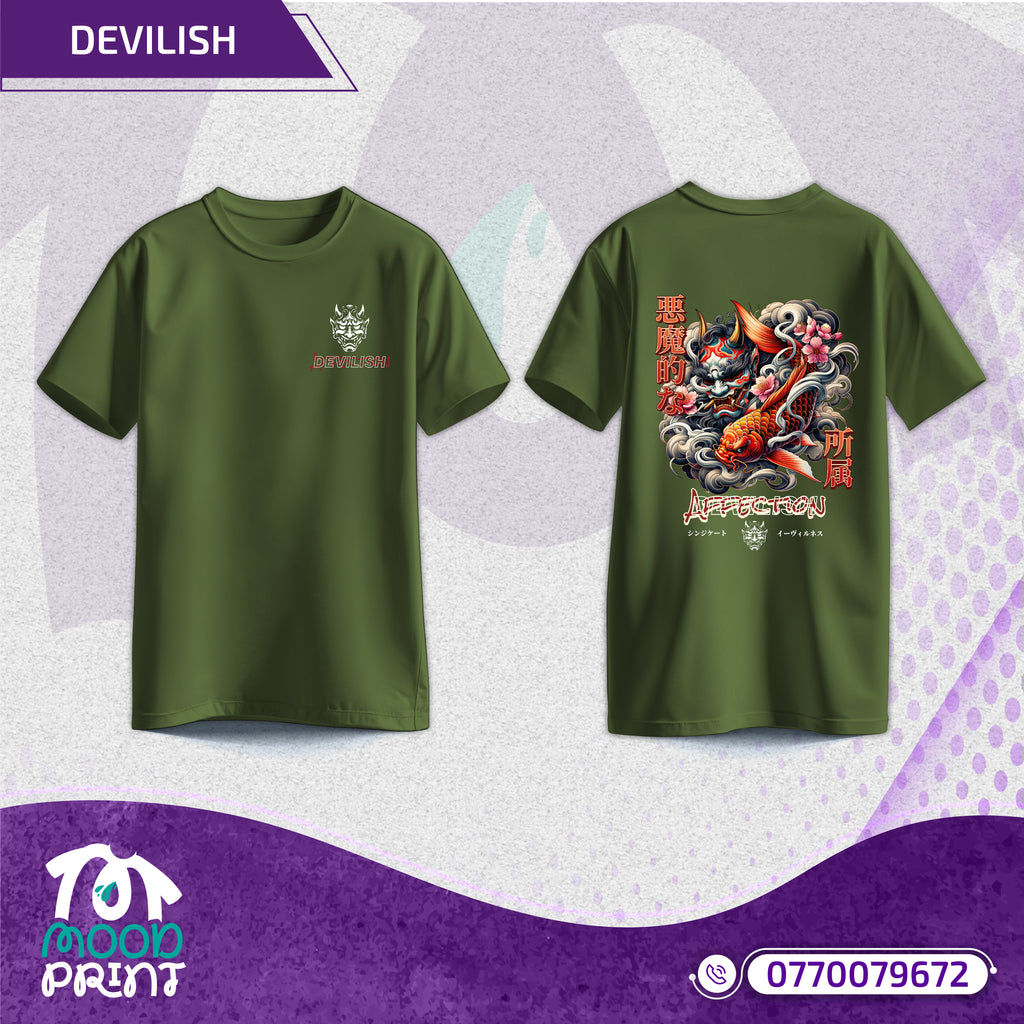Devilish Infernal Waves Japanese Unisex T-shirt