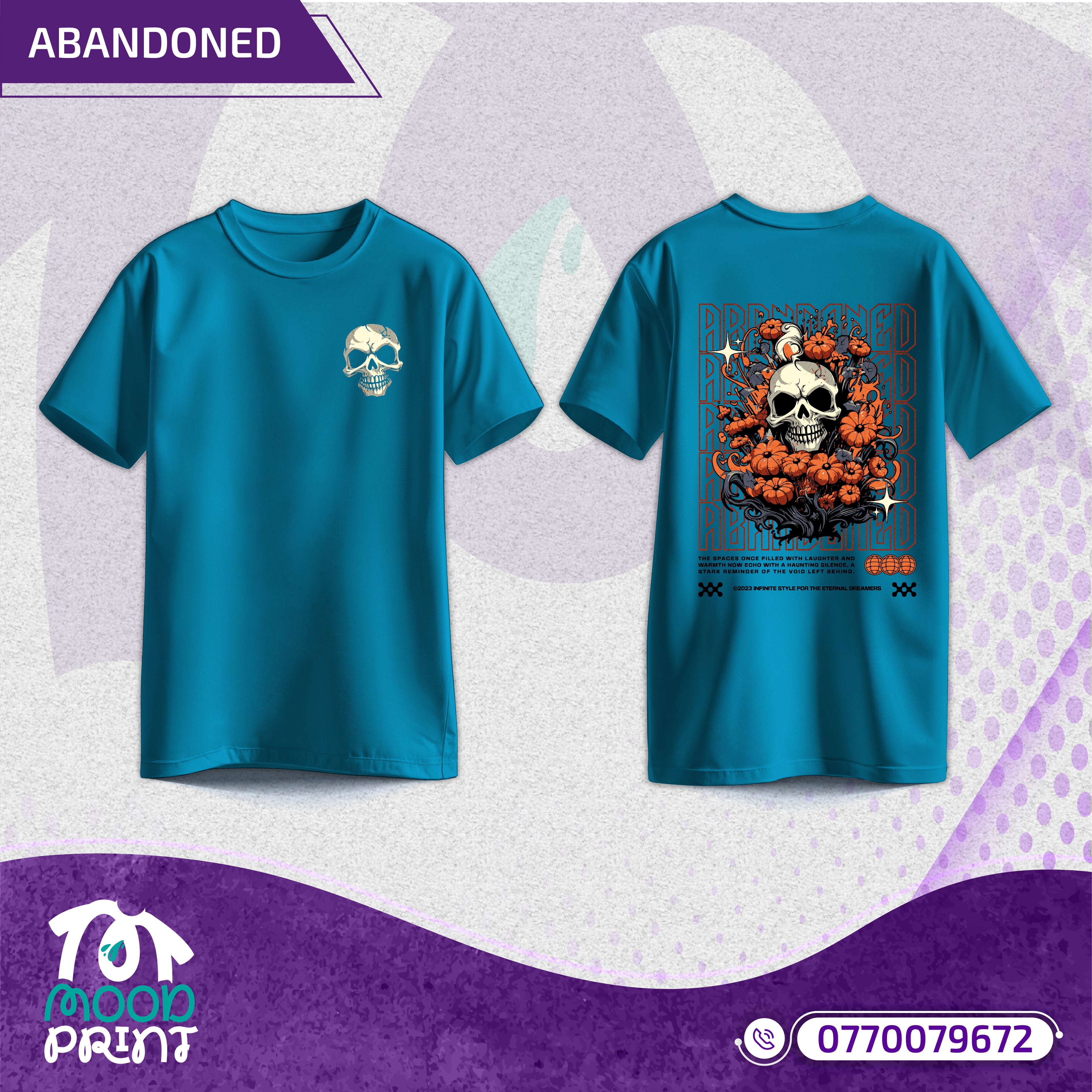Reborn Skull Abandoned Floral Unisex T-shirt