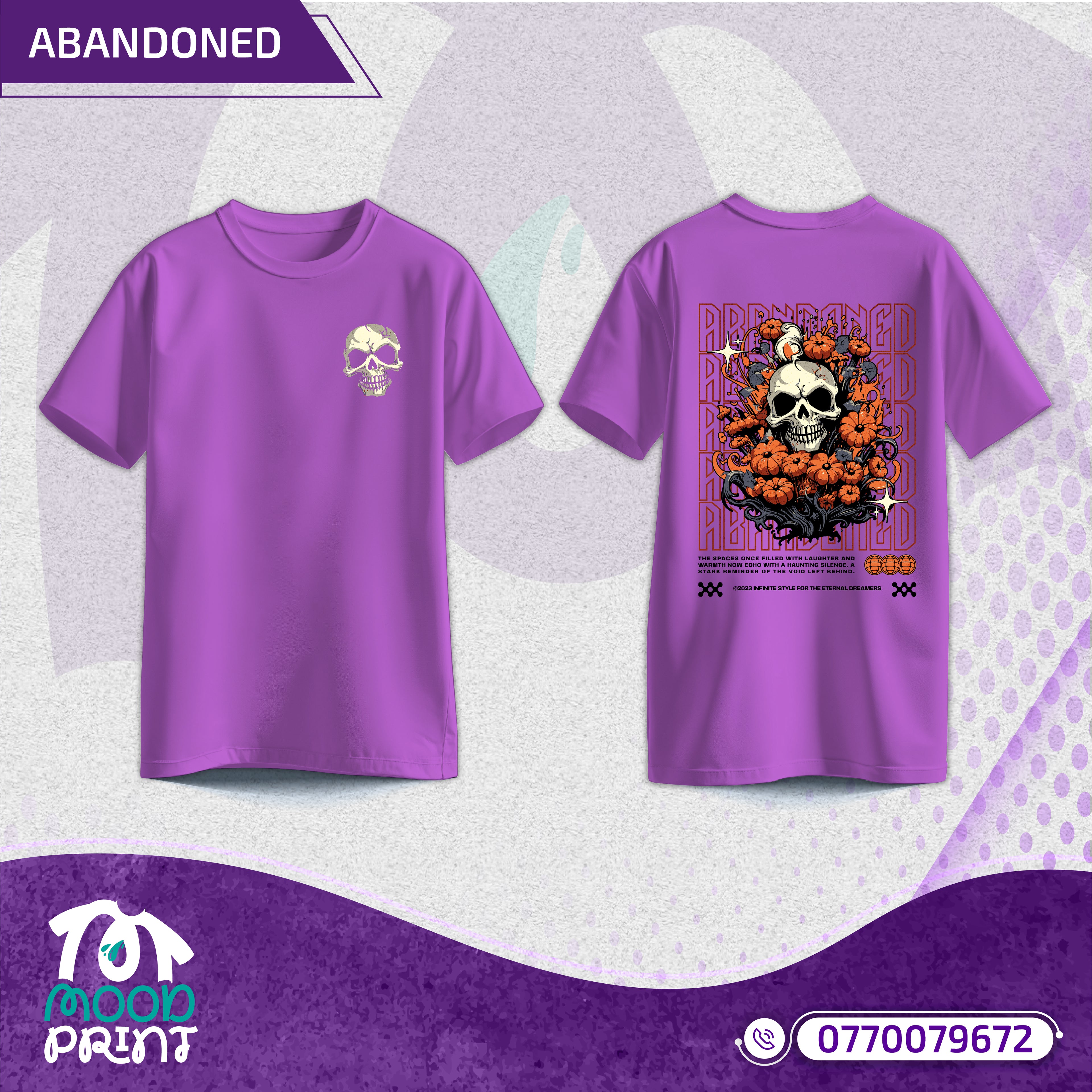 Reborn Skull Abandoned Floral Unisex T-shirt