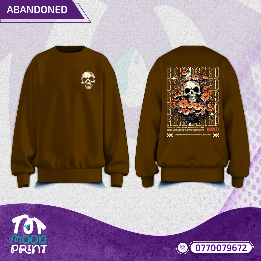 Reborn Skull Abandoned Floral Unisex Pullover
