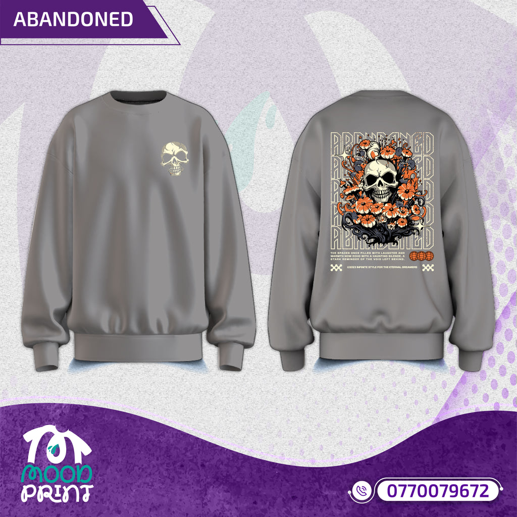 Reborn Skull Abandoned Floral Unisex Pullover