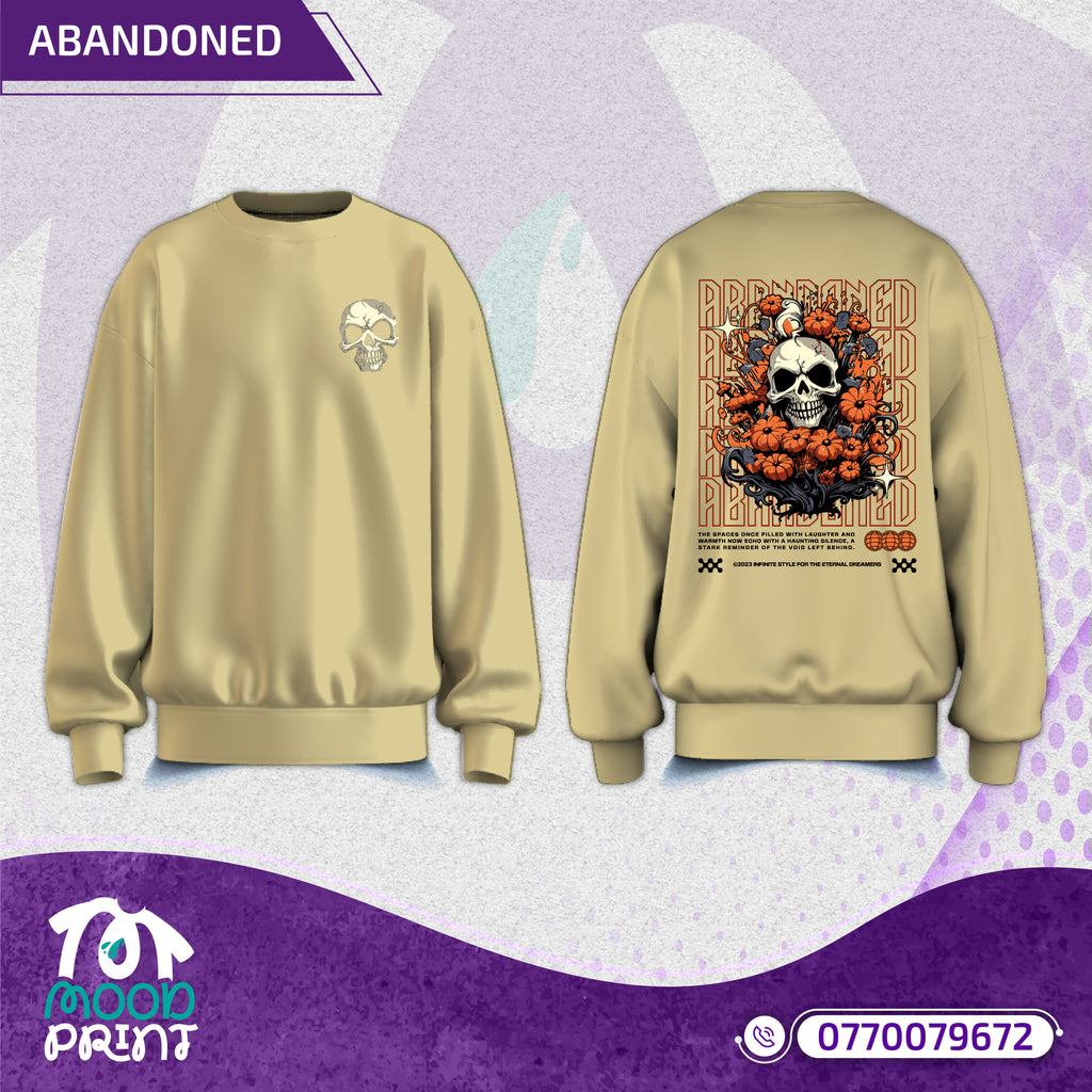 Reborn Skull Abandoned Floral Unisex Pullover