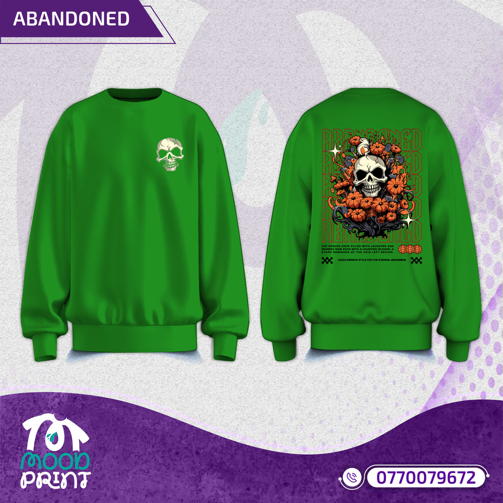 Reborn Skull Abandoned Floral Unisex Pullover