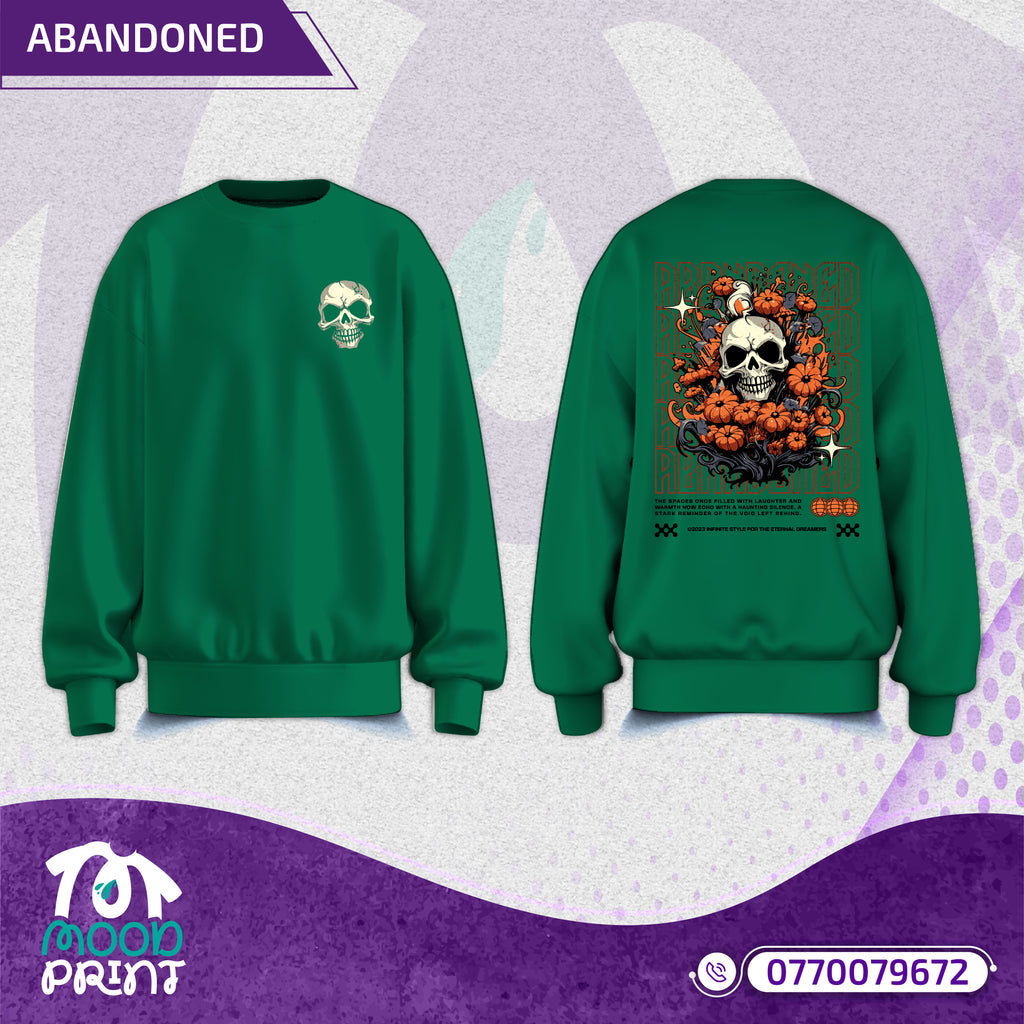 Reborn Skull Abandoned Floral Unisex Pullover