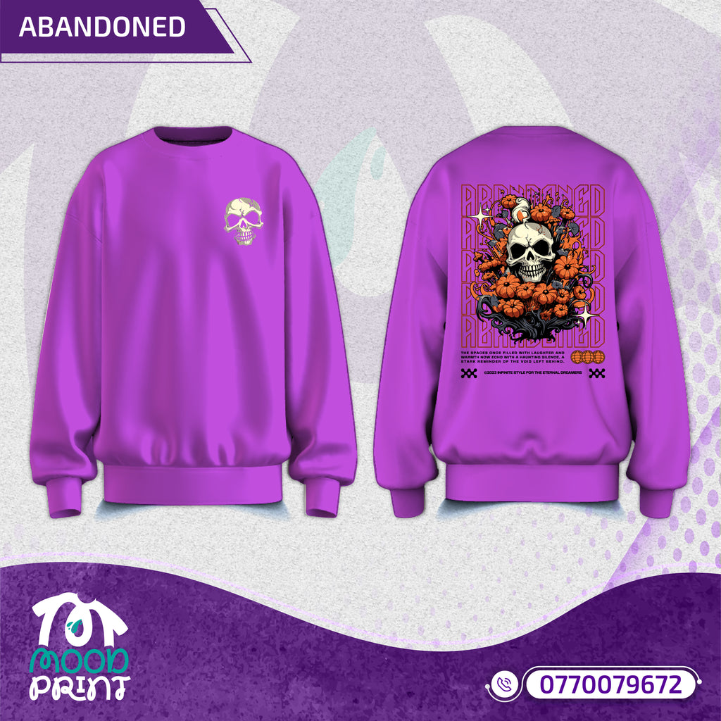 Reborn Skull Abandoned Floral Unisex Pullover