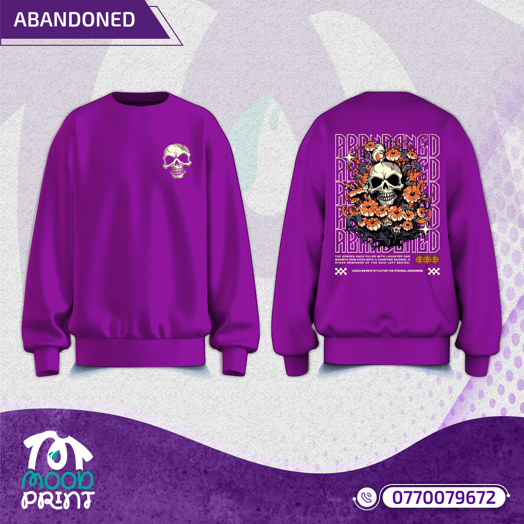 Reborn Skull Abandoned Floral Unisex Pullover